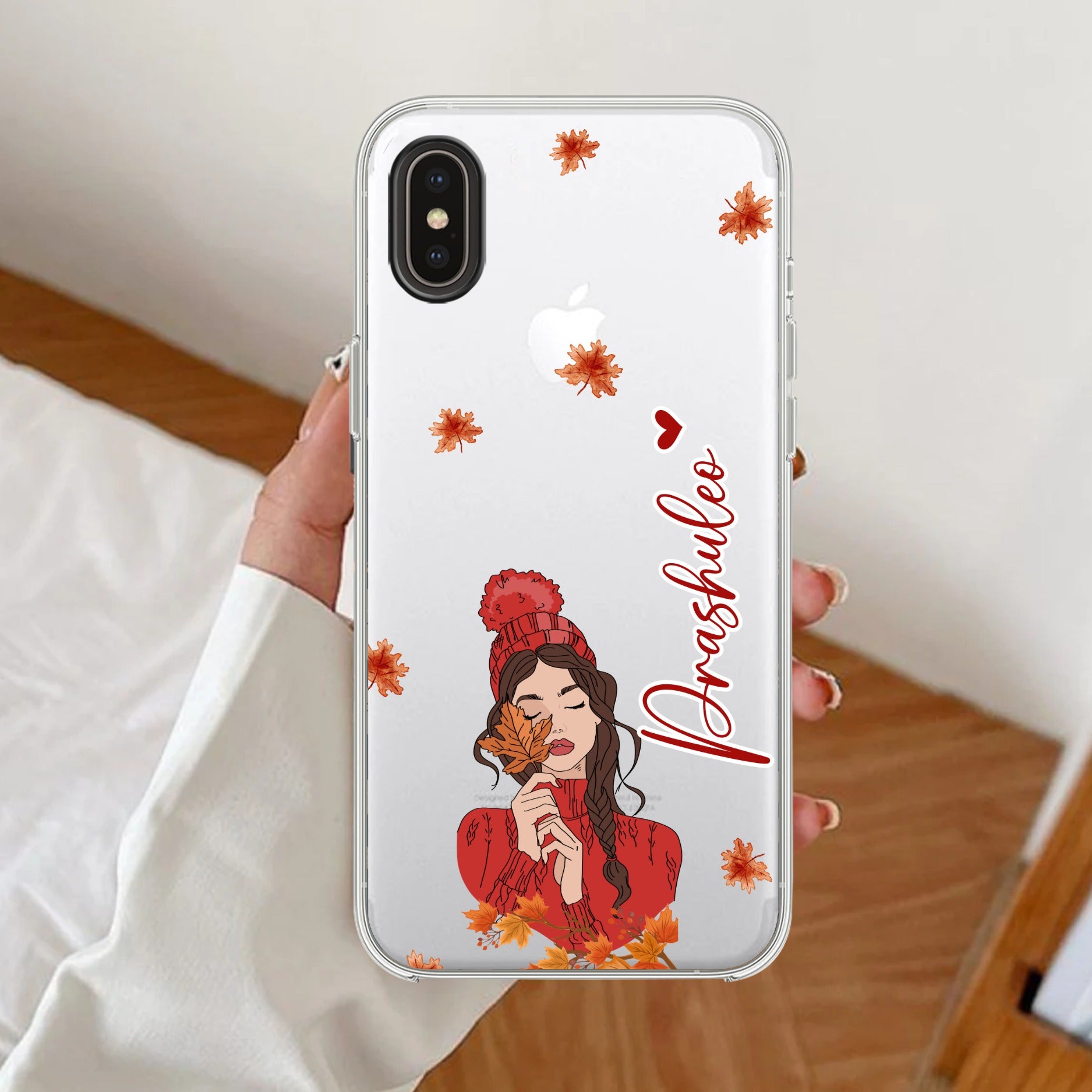 Daisy Flower Customize Transparent Silicon Case For iPhone XR