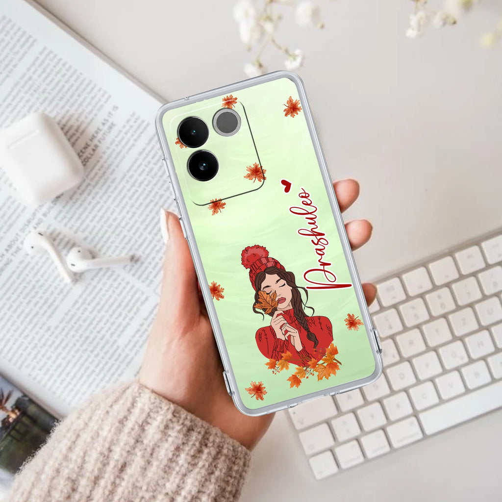 Daisy Flower Customize Transparent Silicon Case For iQOO Z7 Pro 5G