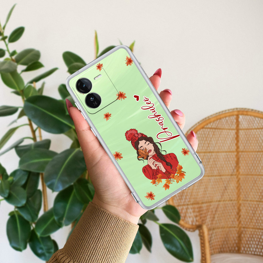 Daisy Flower Customize Transparent Silicon Case For iQOO Z9 5G
