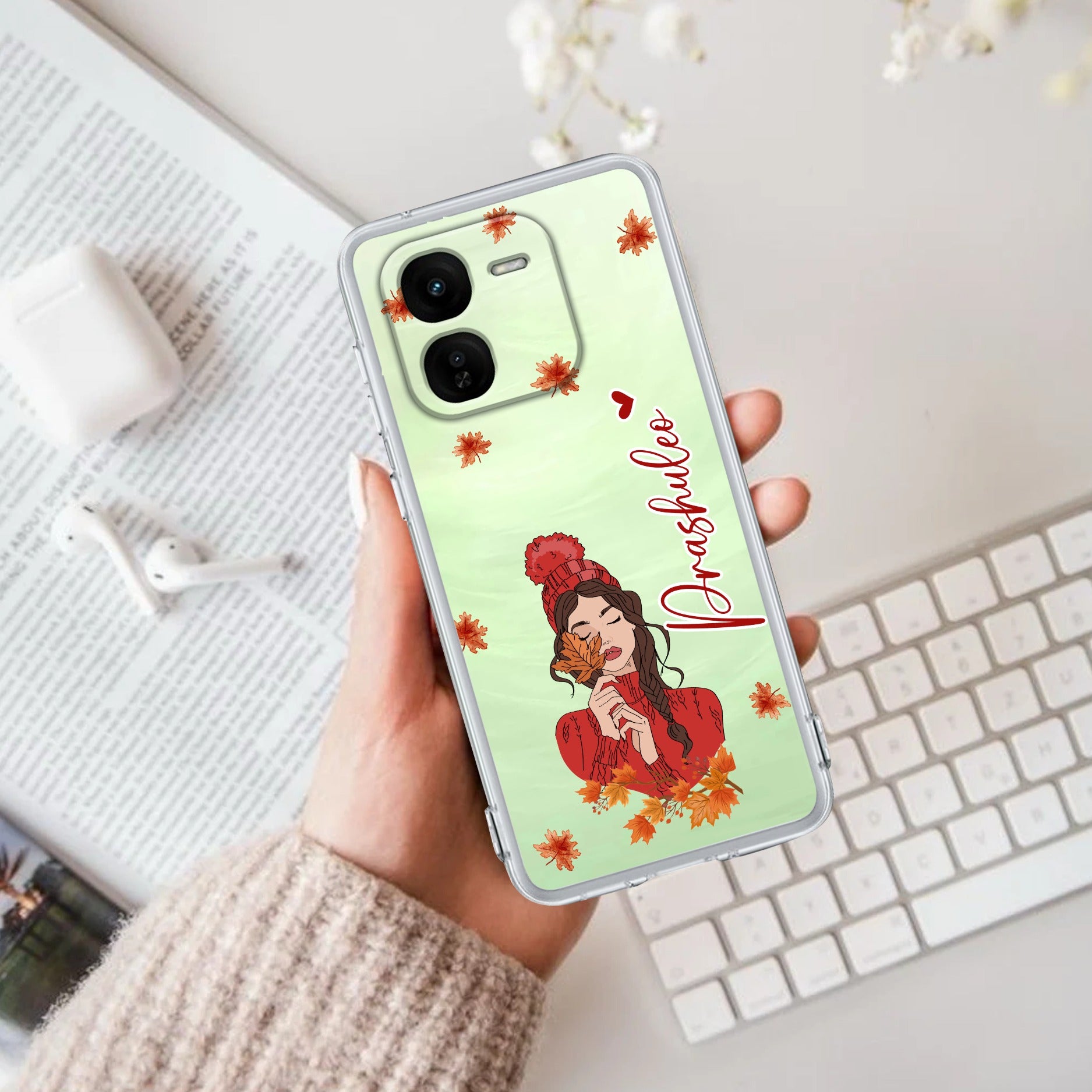 Daisy Flower Customize Transparent Silicon Case For iQOO Z9x 5G