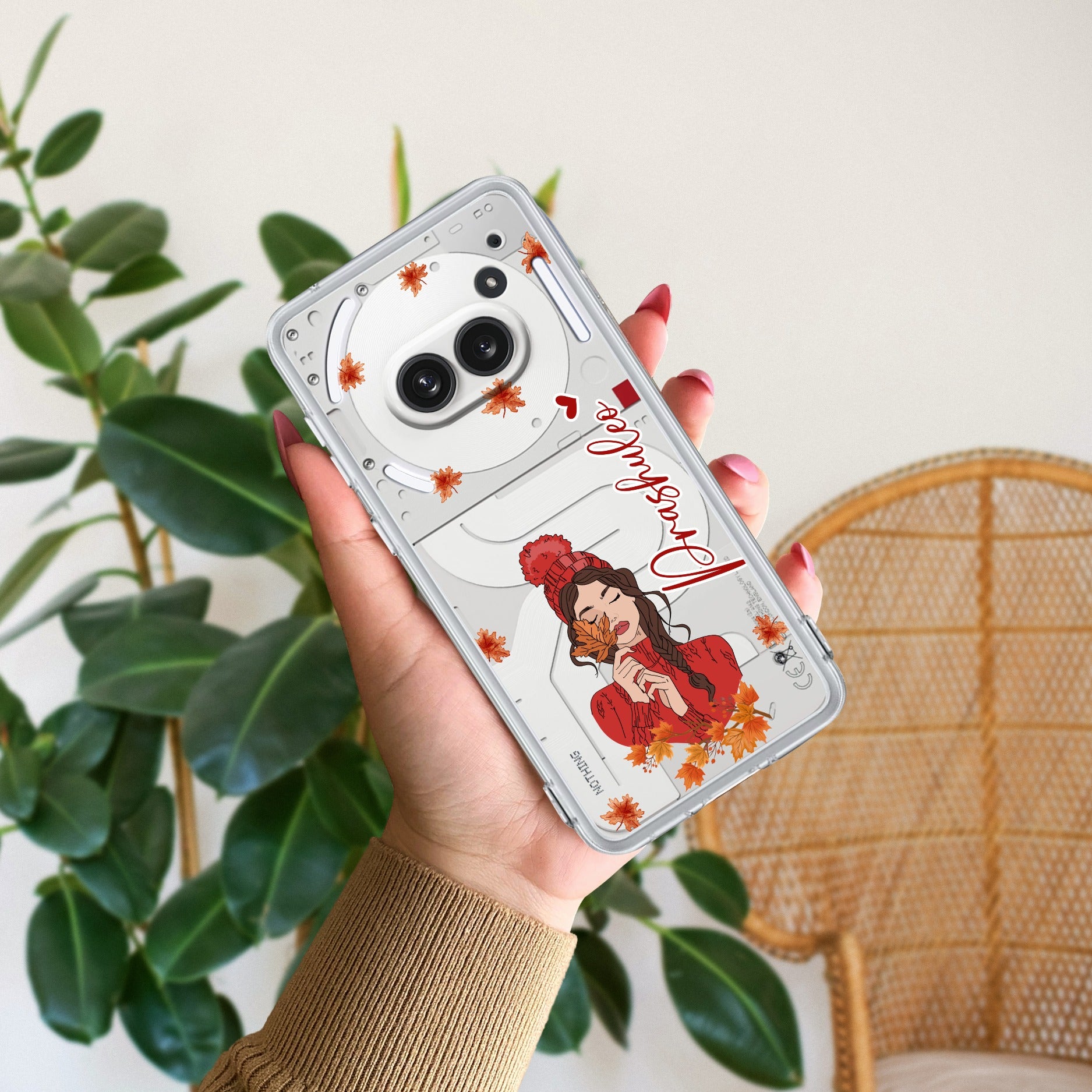 Daisy Flower Customize Transparent Silicon Case For Nothing Phone 2a Plus