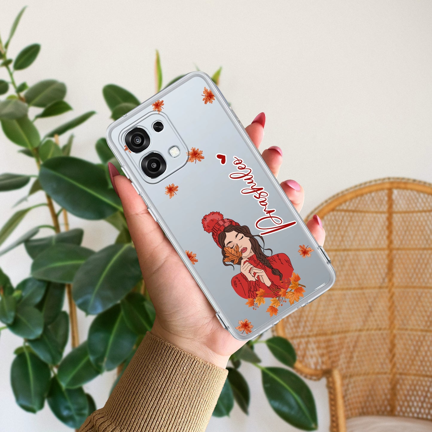 Daisy Flower Customize Transparent Silicon Case For Oppo