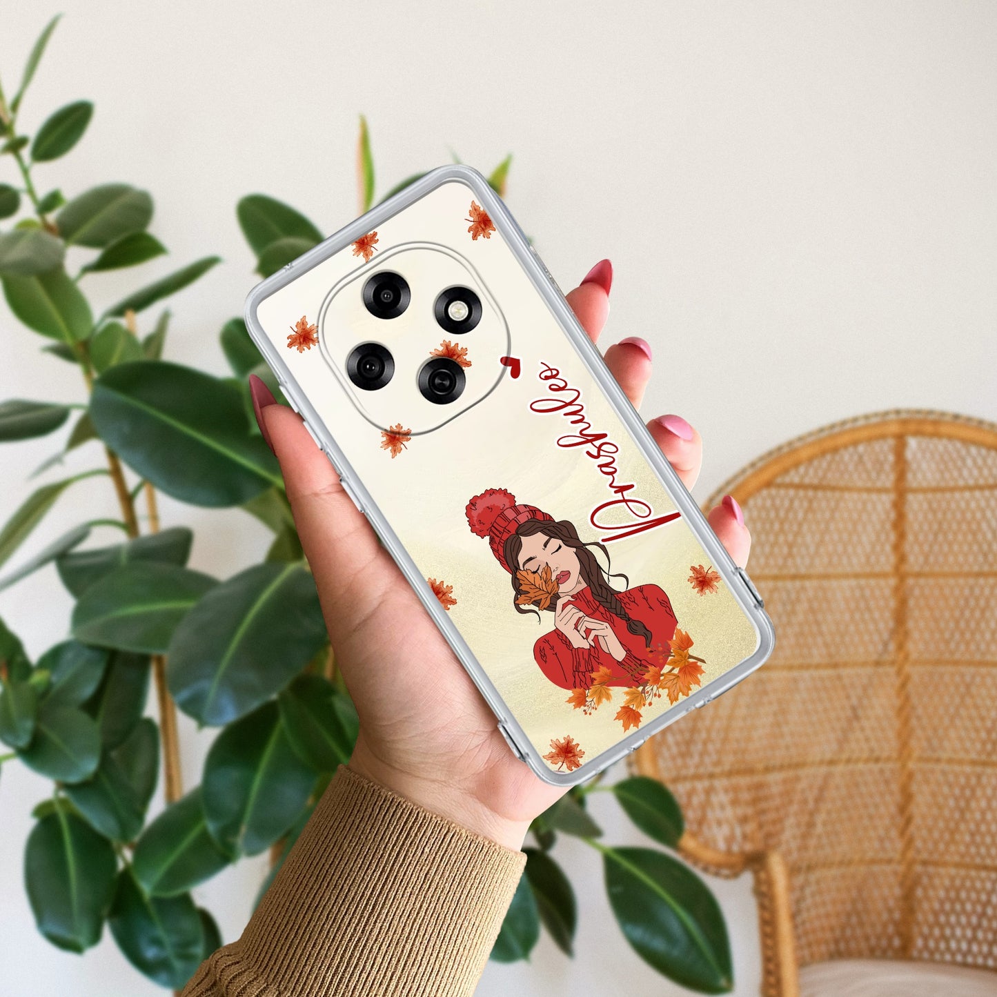 Daisy Flower Customize Transparent Silicon Case For Oppo