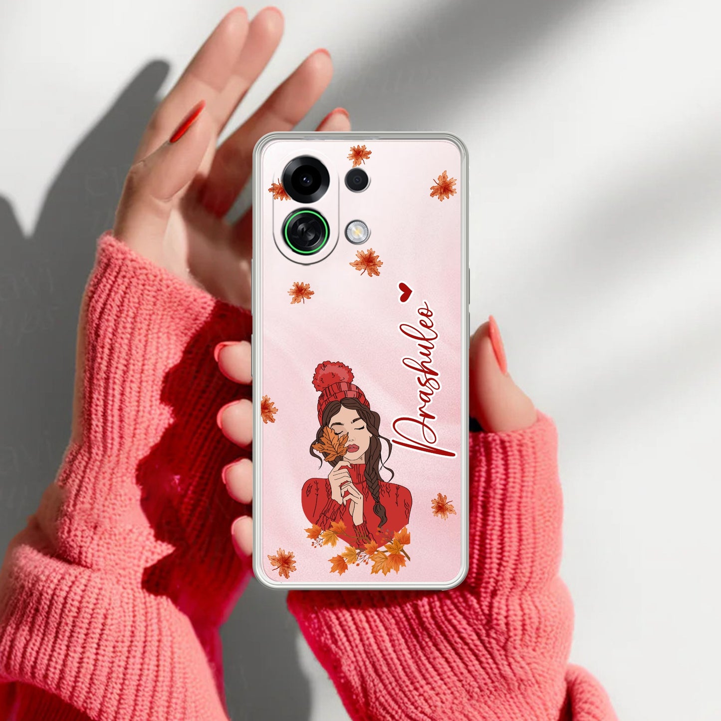 Stylish Girl With Cap Customize Transparent Silicon Case For Oppo