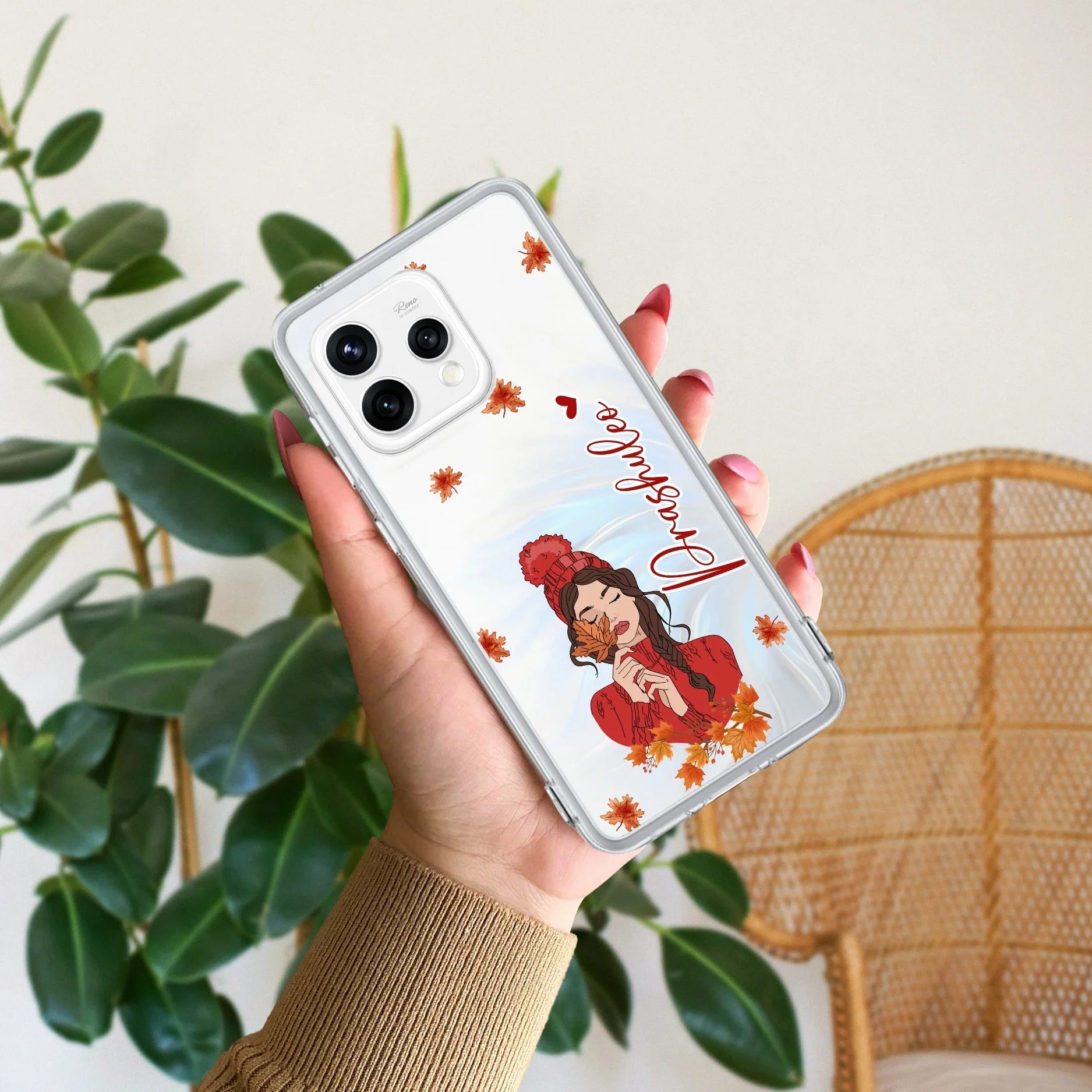 Daisy Flower Customize Anti Yellow Case For Oppo Reno 15 5G