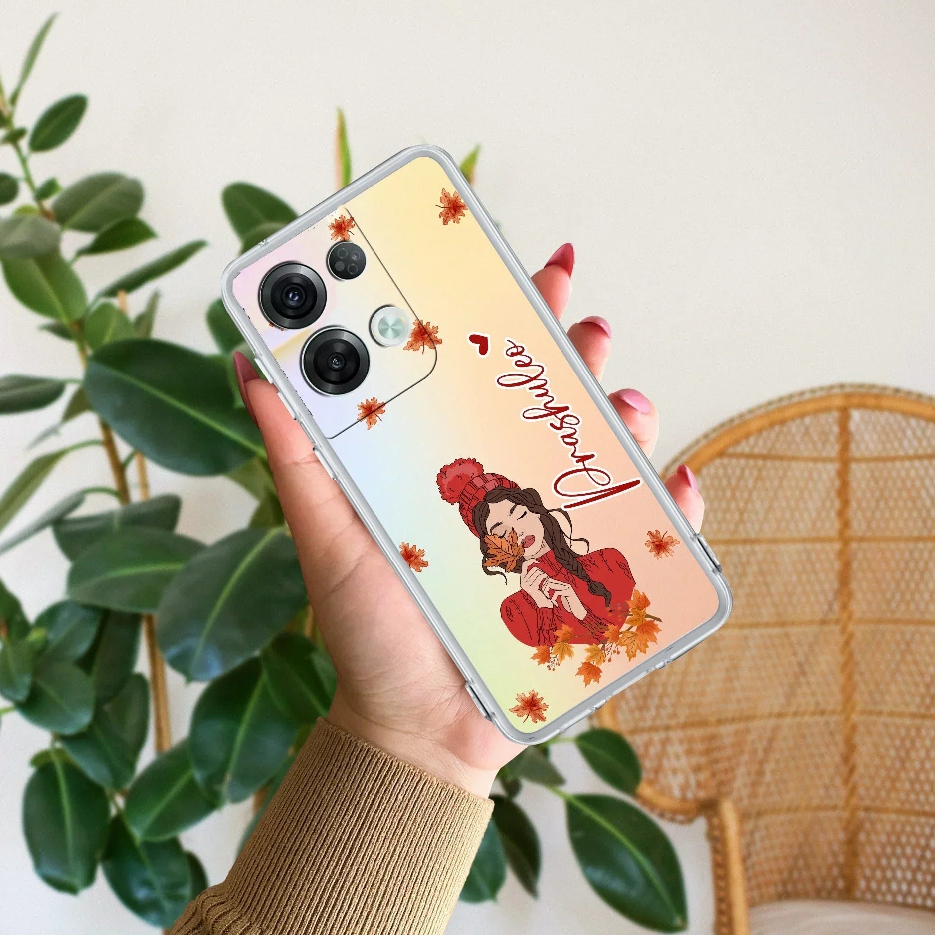 Daisy Flower Customize Anti Yellow Case For Oppo Reno 8 Pro 5G