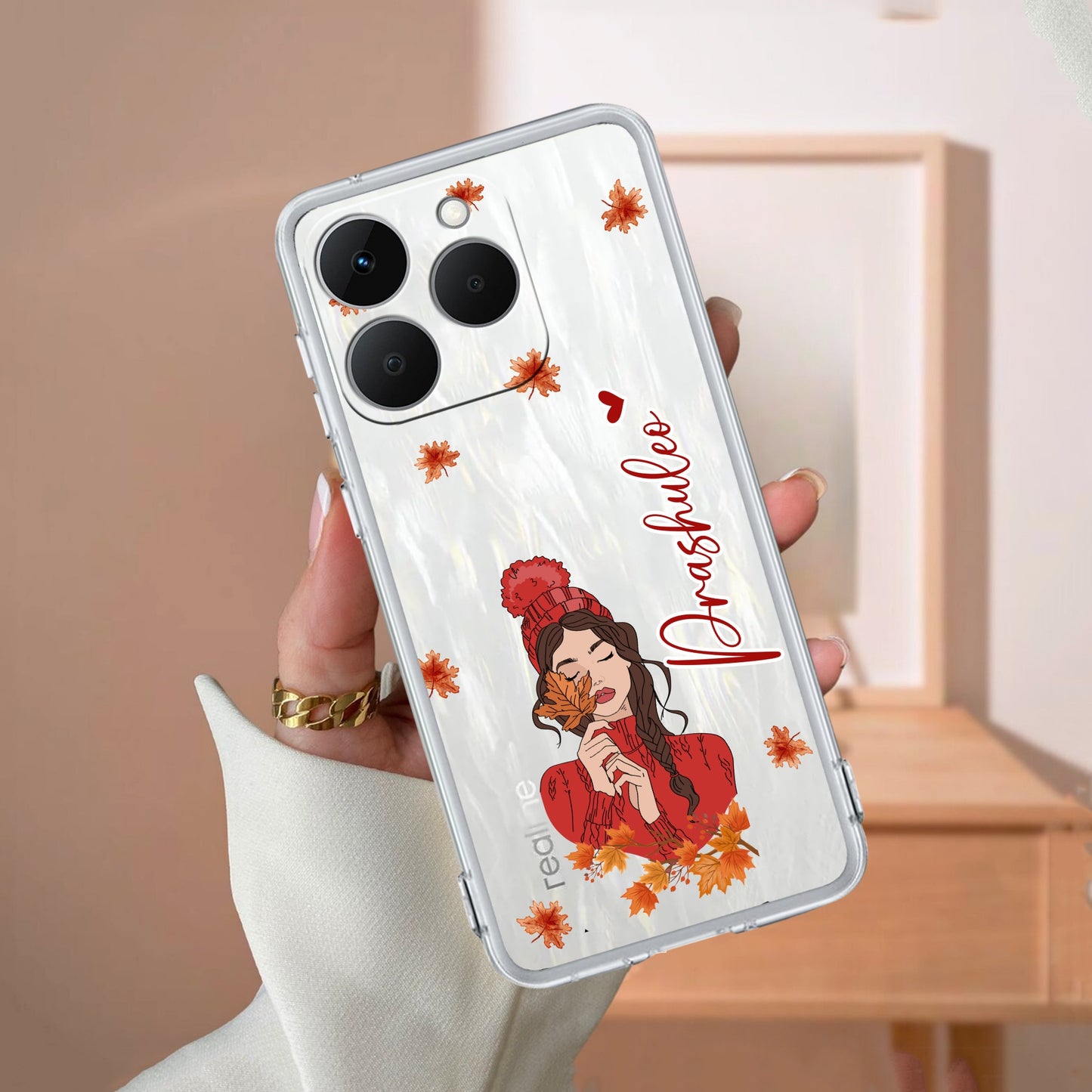 Daisy Flower Customize Transparent Silicon Case For Realme/Narzo