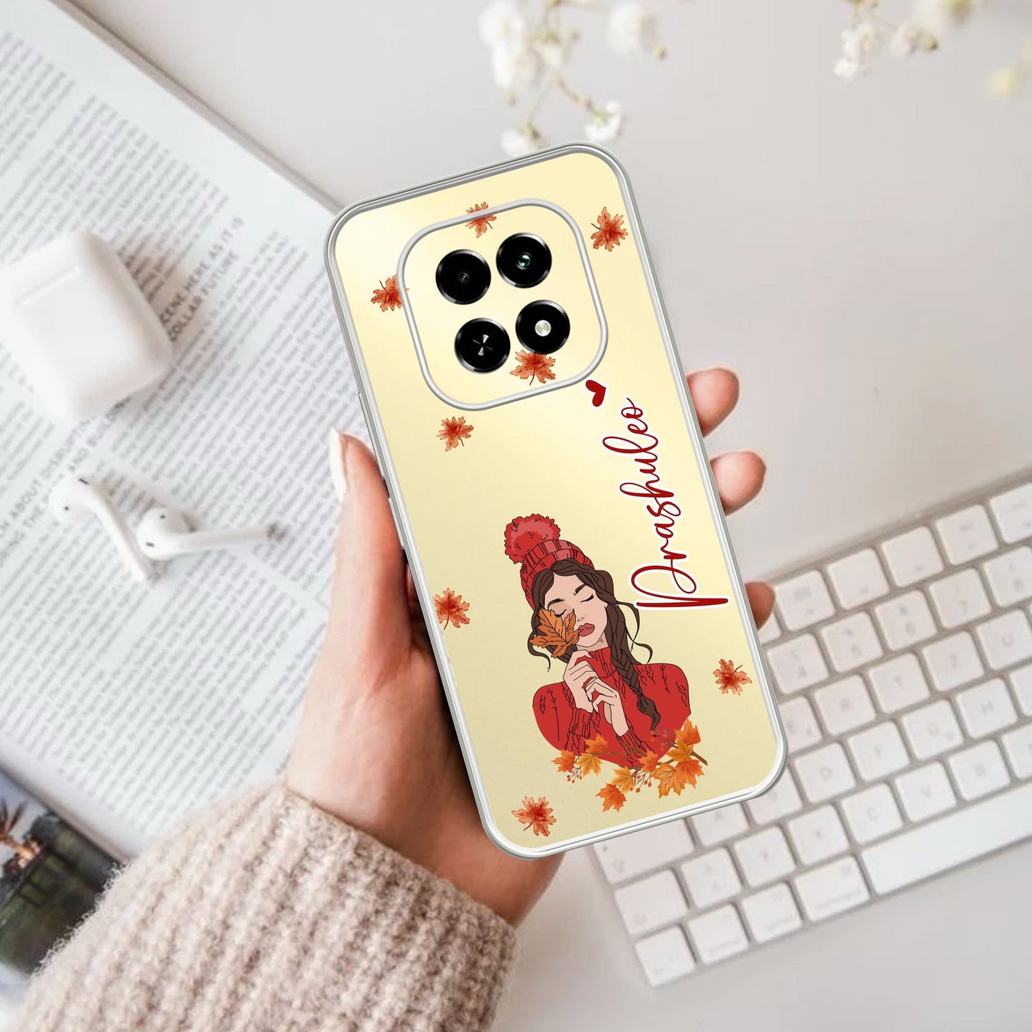 Daisy Flower Customize Transparent Silicon Case For Oppo