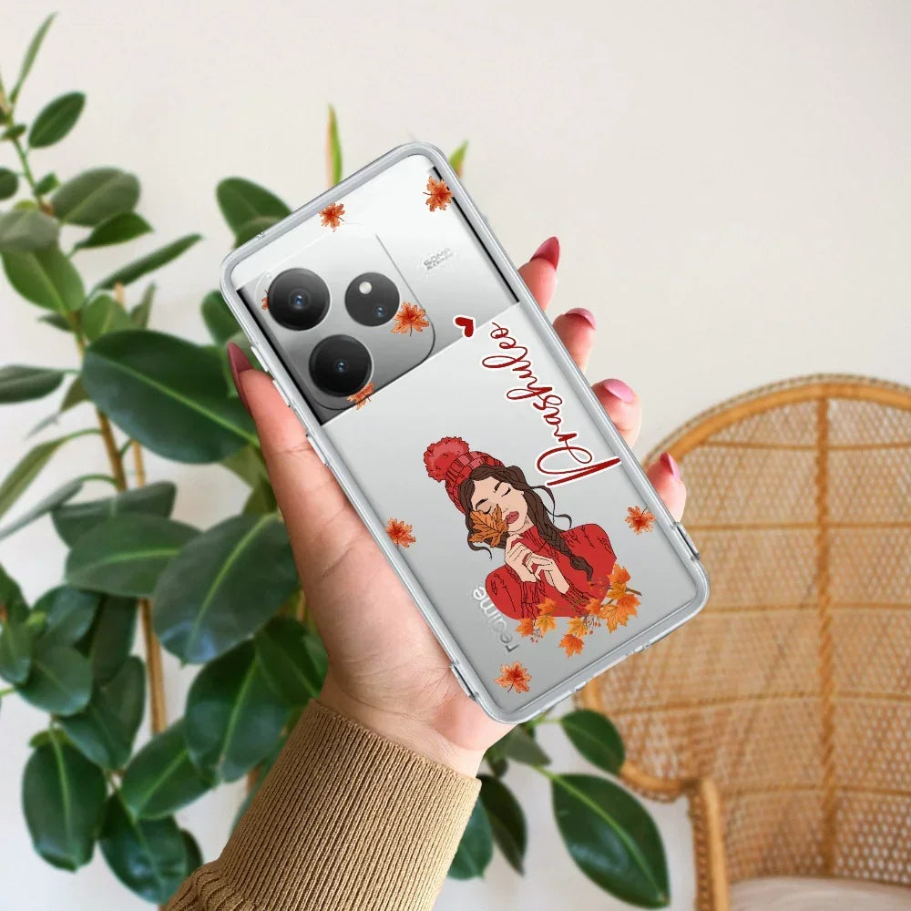 Daisy Flower Customize Transparent Silicon Case For Realme C65 5G