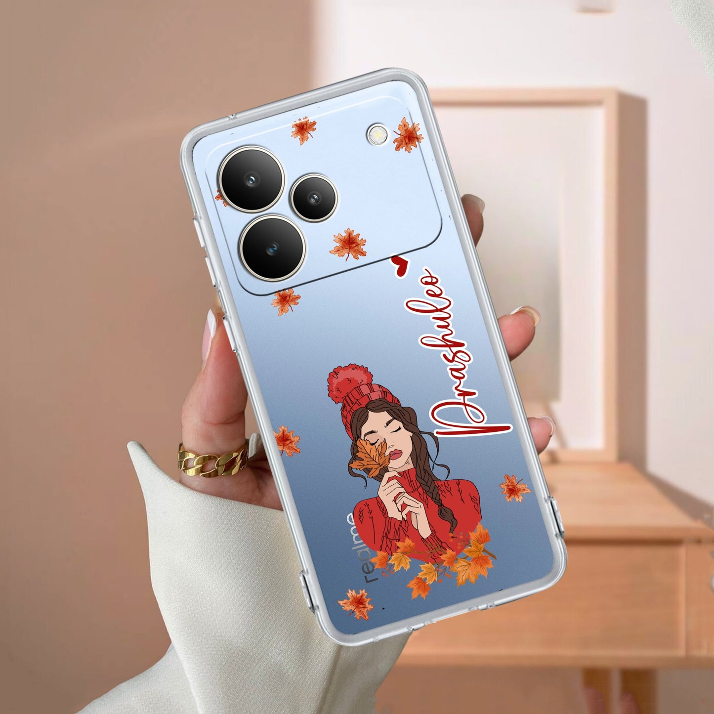 Daisy Flower Customize Transparent Silicon Case For Realme/Narzo