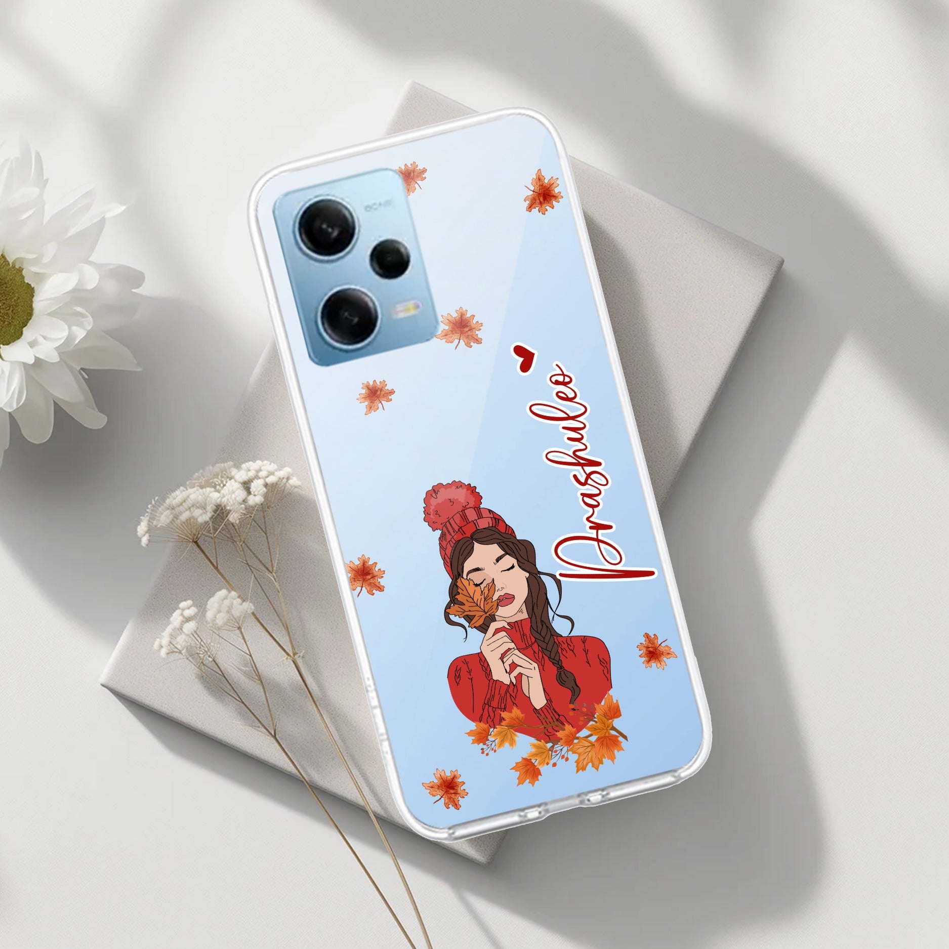 Daisy Flower Customize Transparent Silicon Case For Redmi Note 12 5G