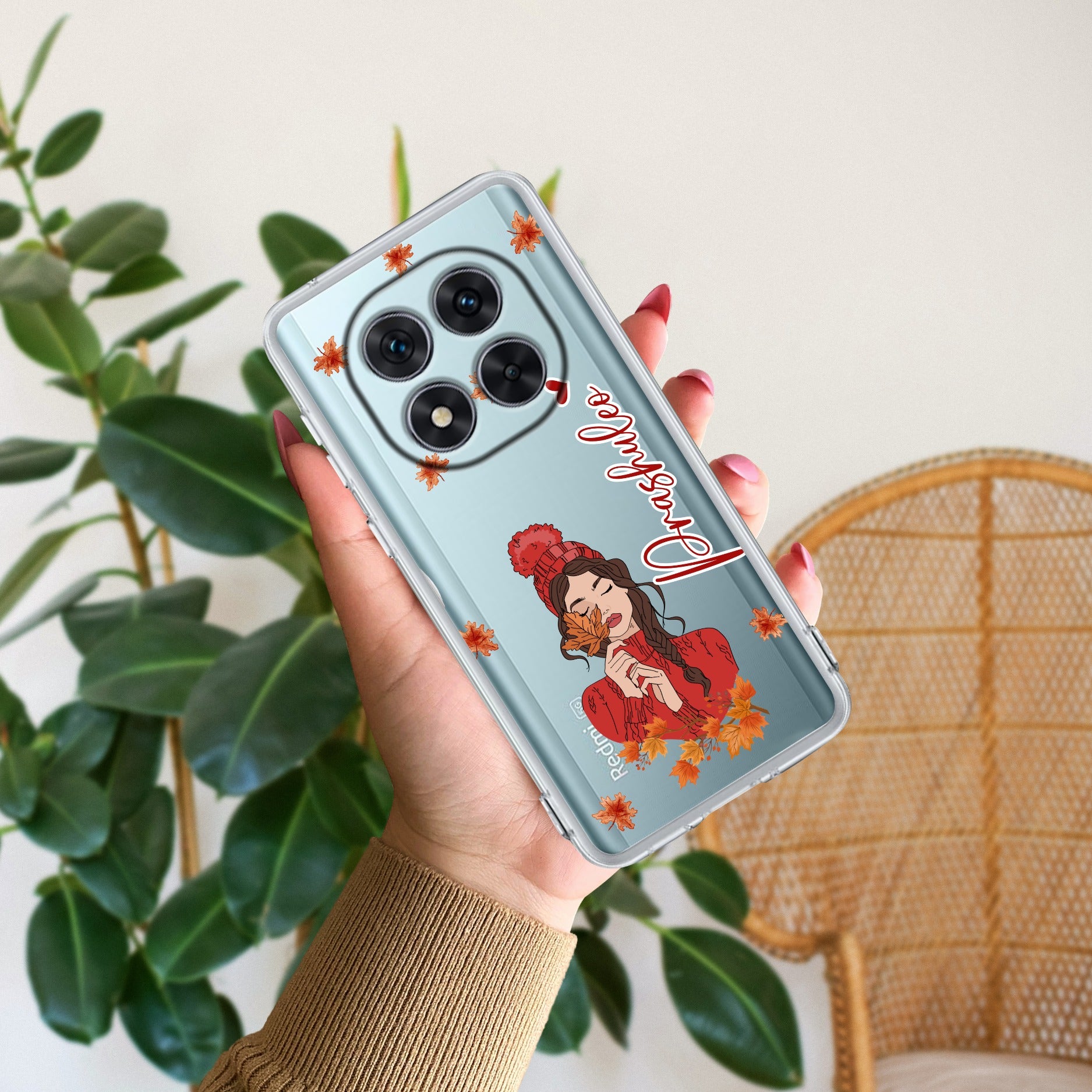 Daisy Flower Customize Transparent Silicon Case For Redmi Note 15 5G