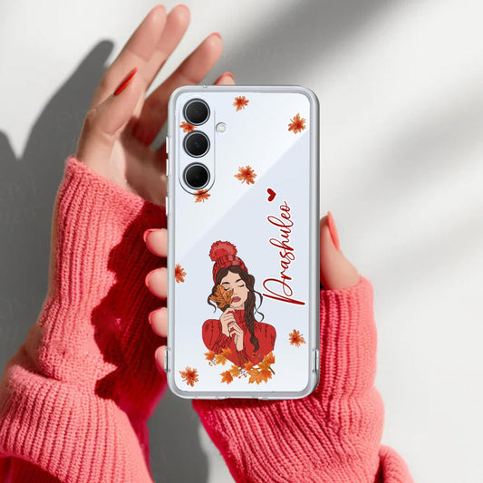 Daisy Flower Customize Transparent Silicon Case For Samsung