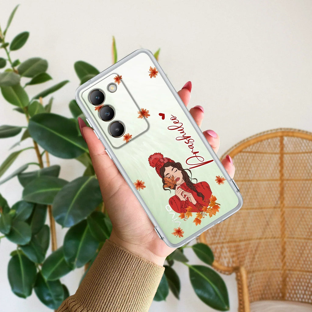 Daisy Flower Customize Transparent Silicon Case For Vivo V40e 5G