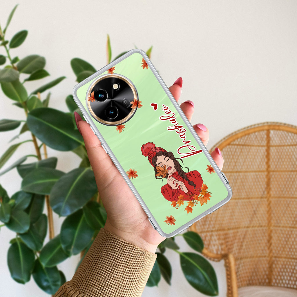 Daisy Flower Customize Transparent Silicon Case For Vivo T3X 5G