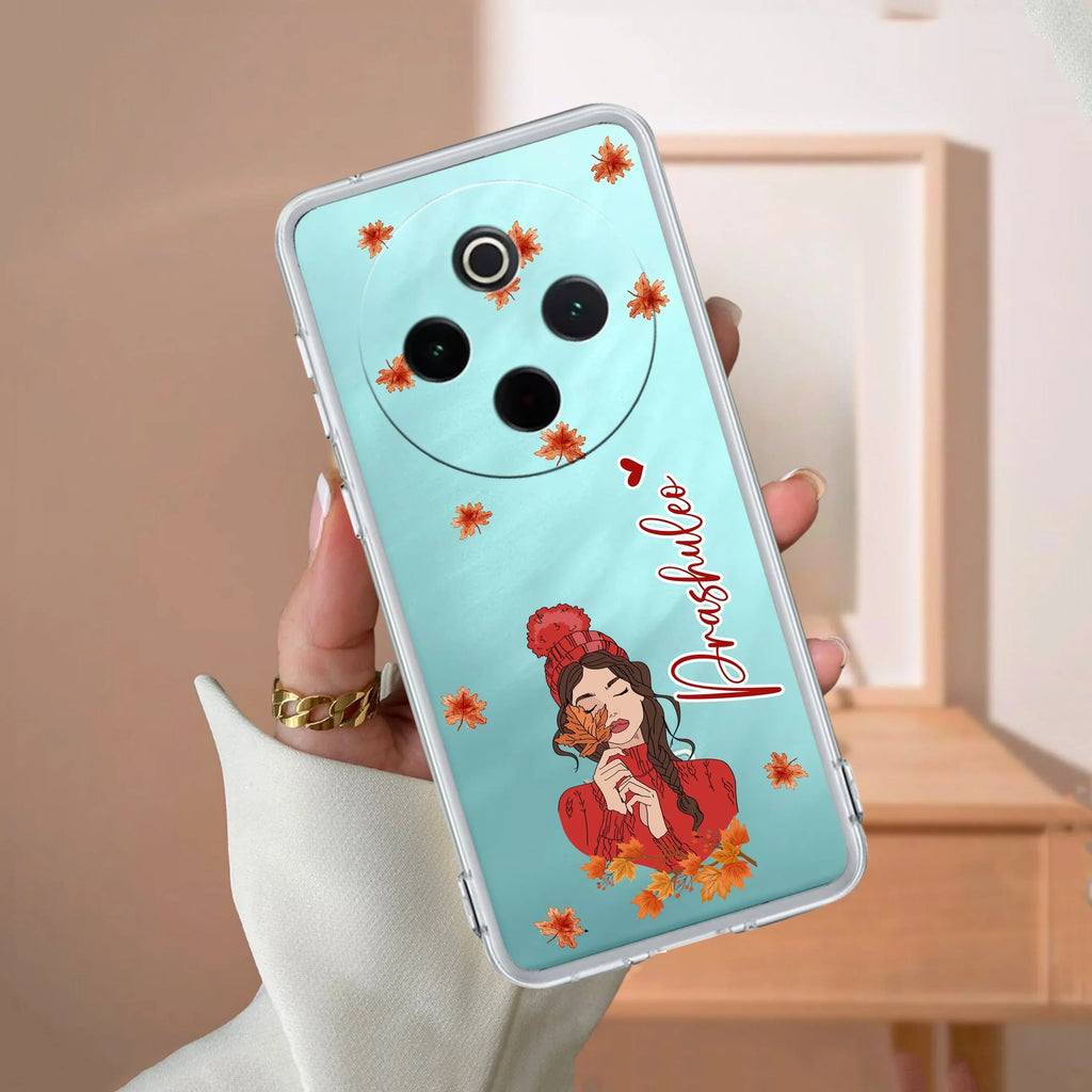 Daisy Flower Customize Transparent Silicon Case For Vivo V30e 5G