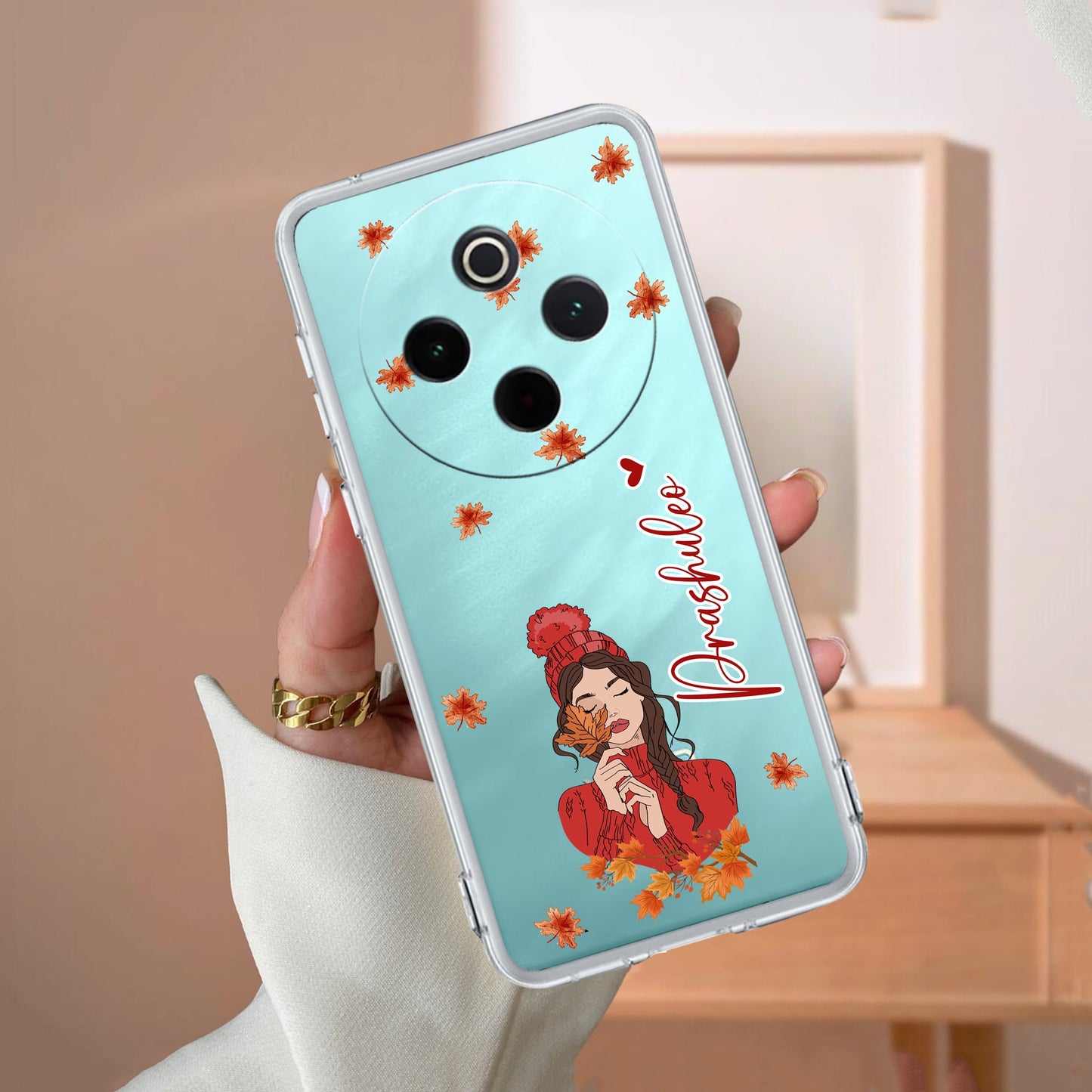 Daisy Flower Customize Transparent Silicon Case For Vivo
