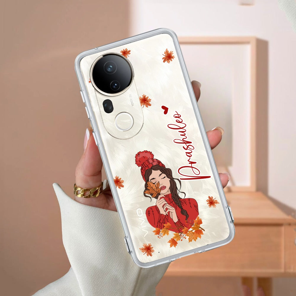 Daisy Flower Customize Transparent Silicon Case For Vivo