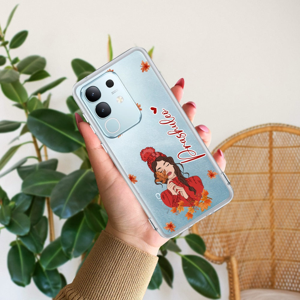 Daisy Flower Customize Transparent Silicon Case For Vivo