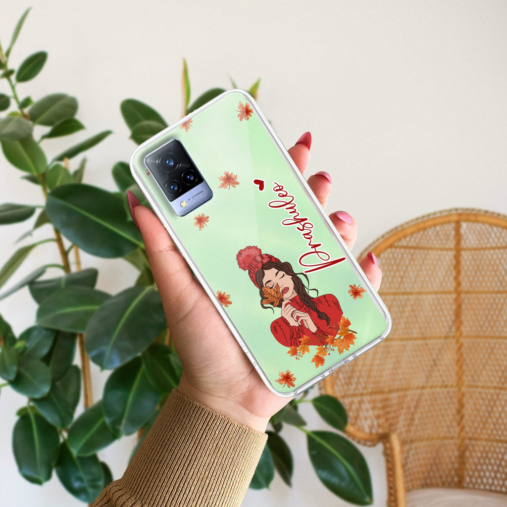 Daisy Flower Customize Transparent Silicon Case For Vivo V21 5G