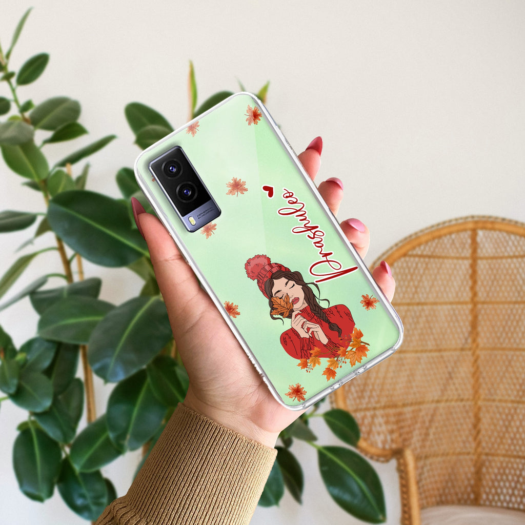 Daisy Flower Customize Transparent Silicon Case For Vivo V21e 5G