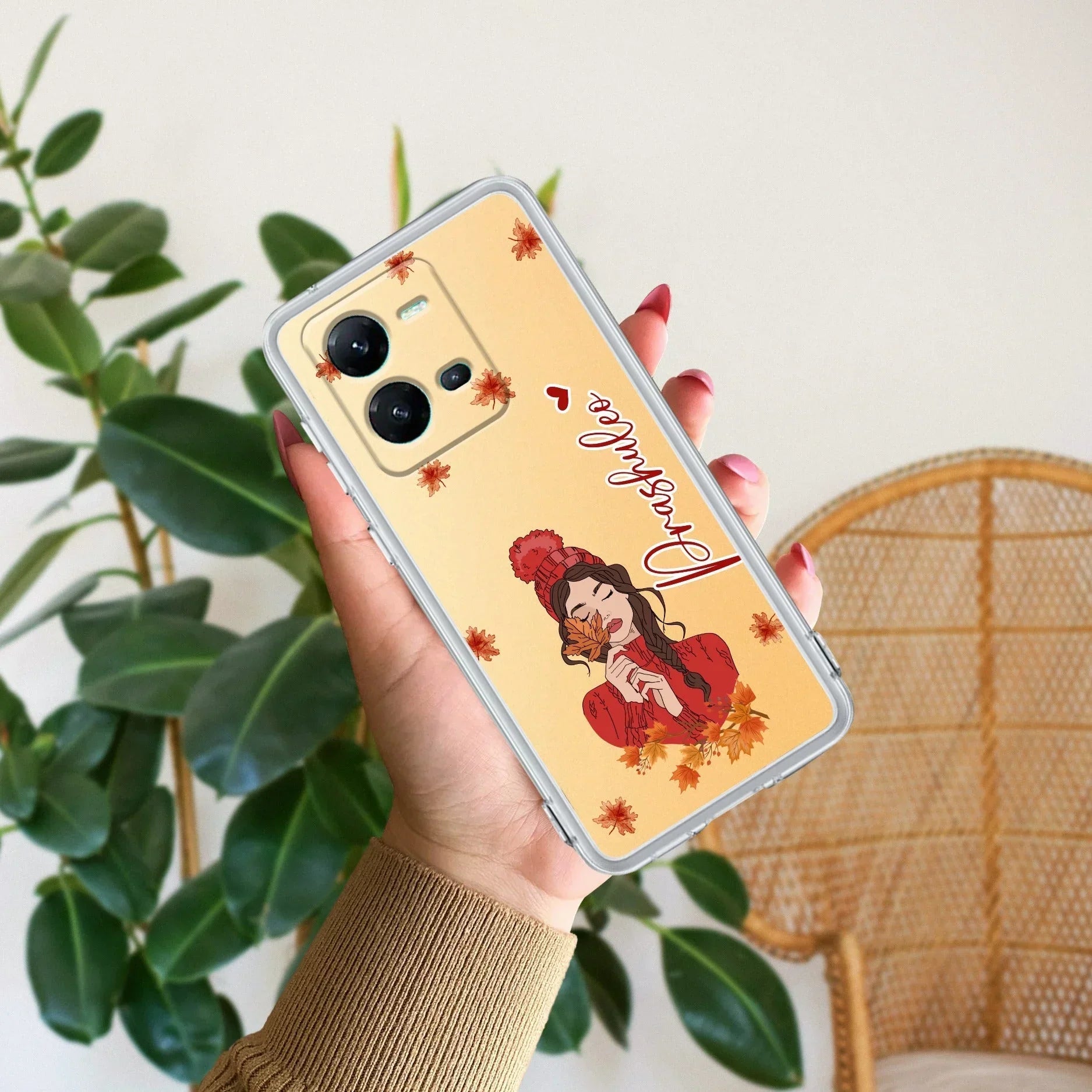 Daisy Flower Customize Transparent Silicon Case For Vivo V25 Pro 5G
