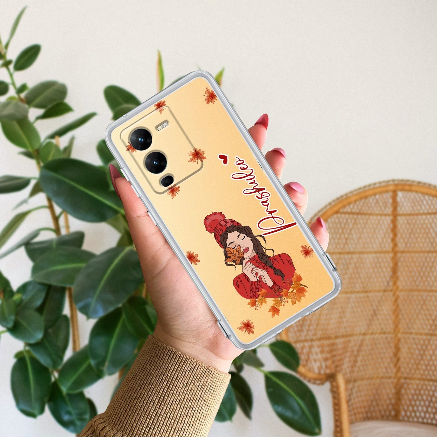 Daisy Flower Customize Transparent Silicon Case For Vivo