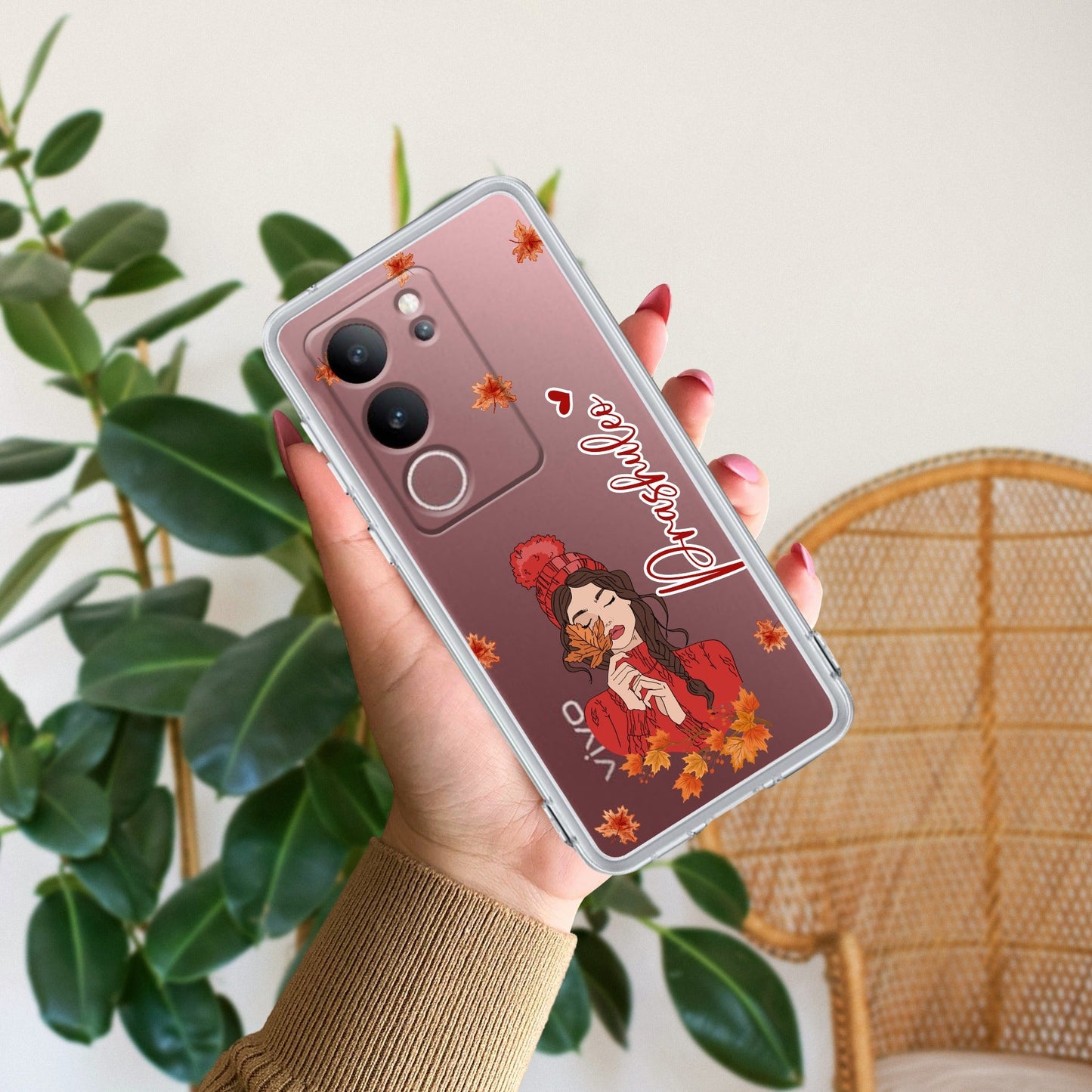 Daisy Flower Customize Transparent Silicon Case For Vivo