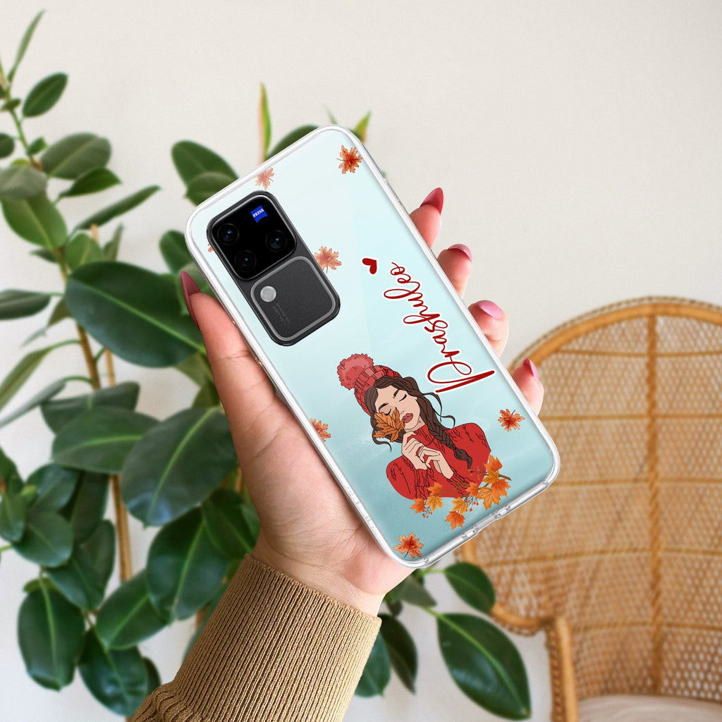 Daisy Flower Customize Transparent Silicon Case For Vivo V30 Pro 5G
