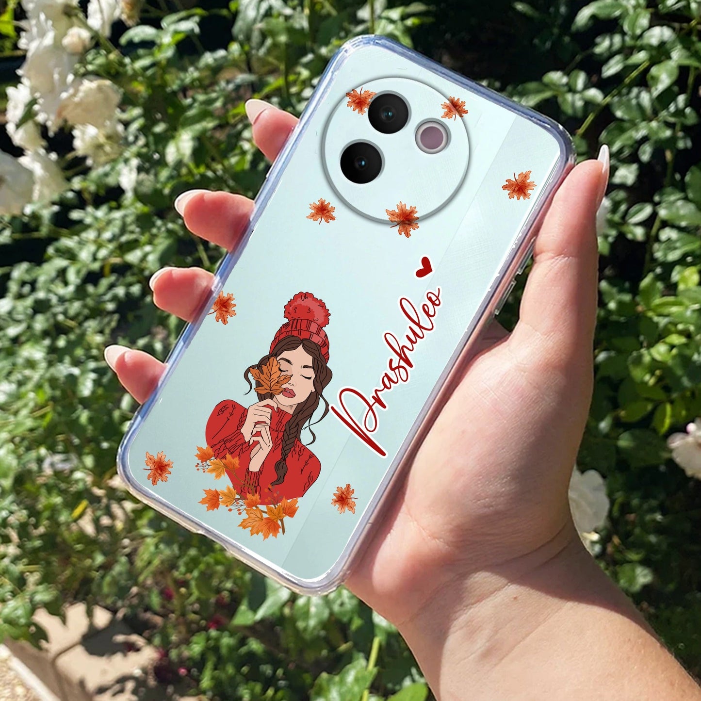 Daisy Flower Customize Transparent Silicon Case For Vivo