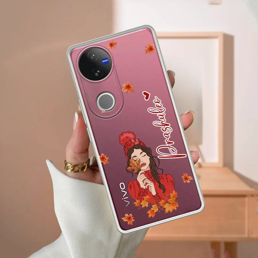 Daisy Flower Customize Transparent Silicon Case For Vivo Y18 / Y18i