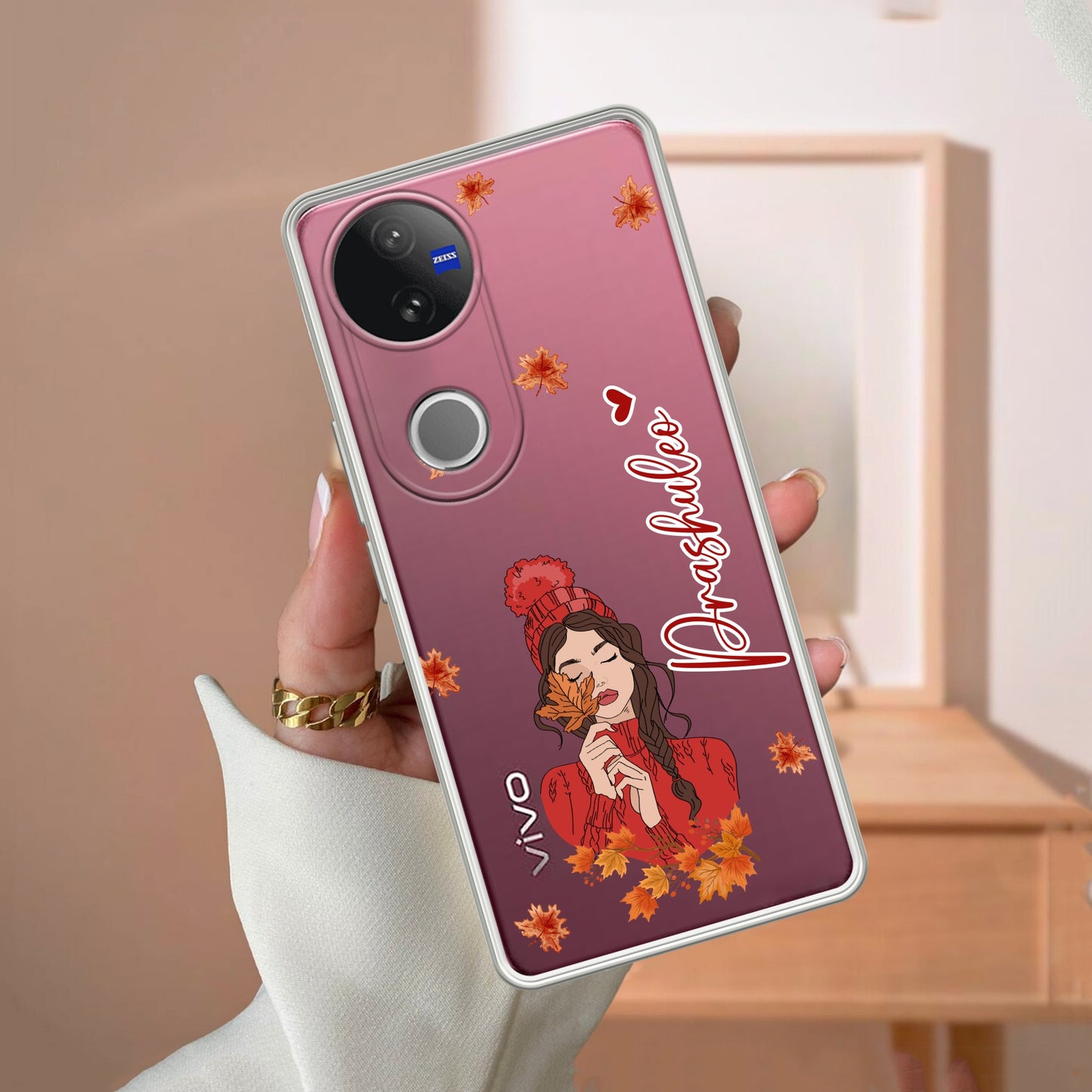 Daisy Flower Customize Transparent Silicon Case For Vivo