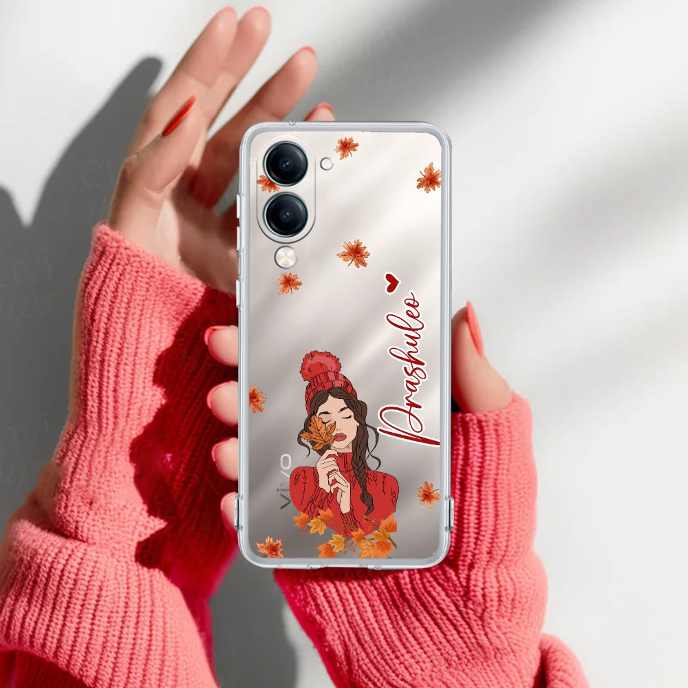 Daisy Flower Customize Transparent Silicon Case For Vivo