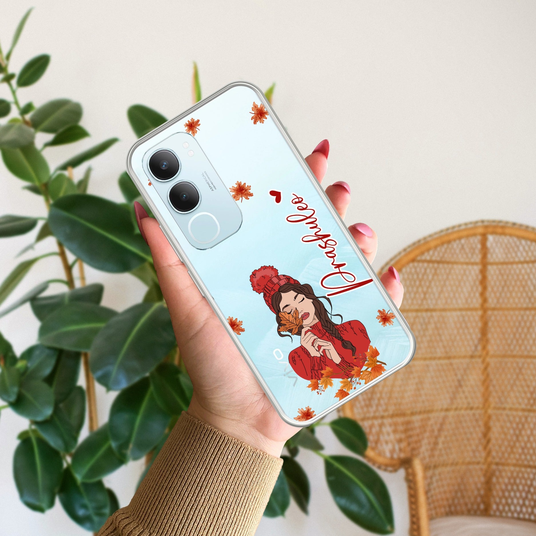 Daisy Flower Customize Transparent Silicon Case For Vivo Y29 5G