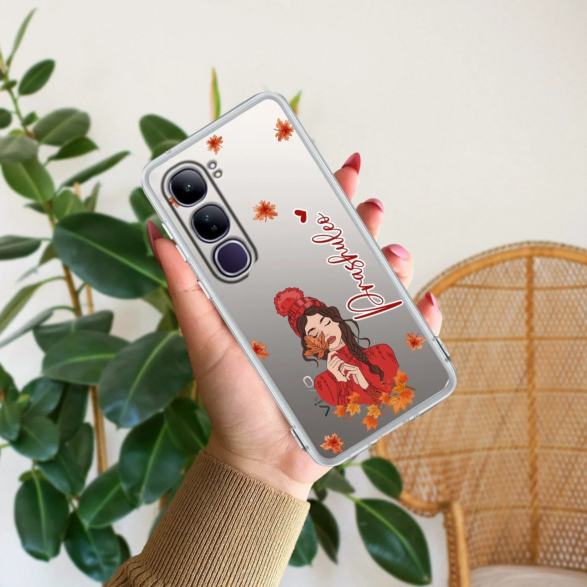 Daisy Flower Customize Transparent Silicon Case For Vivo V40 5G