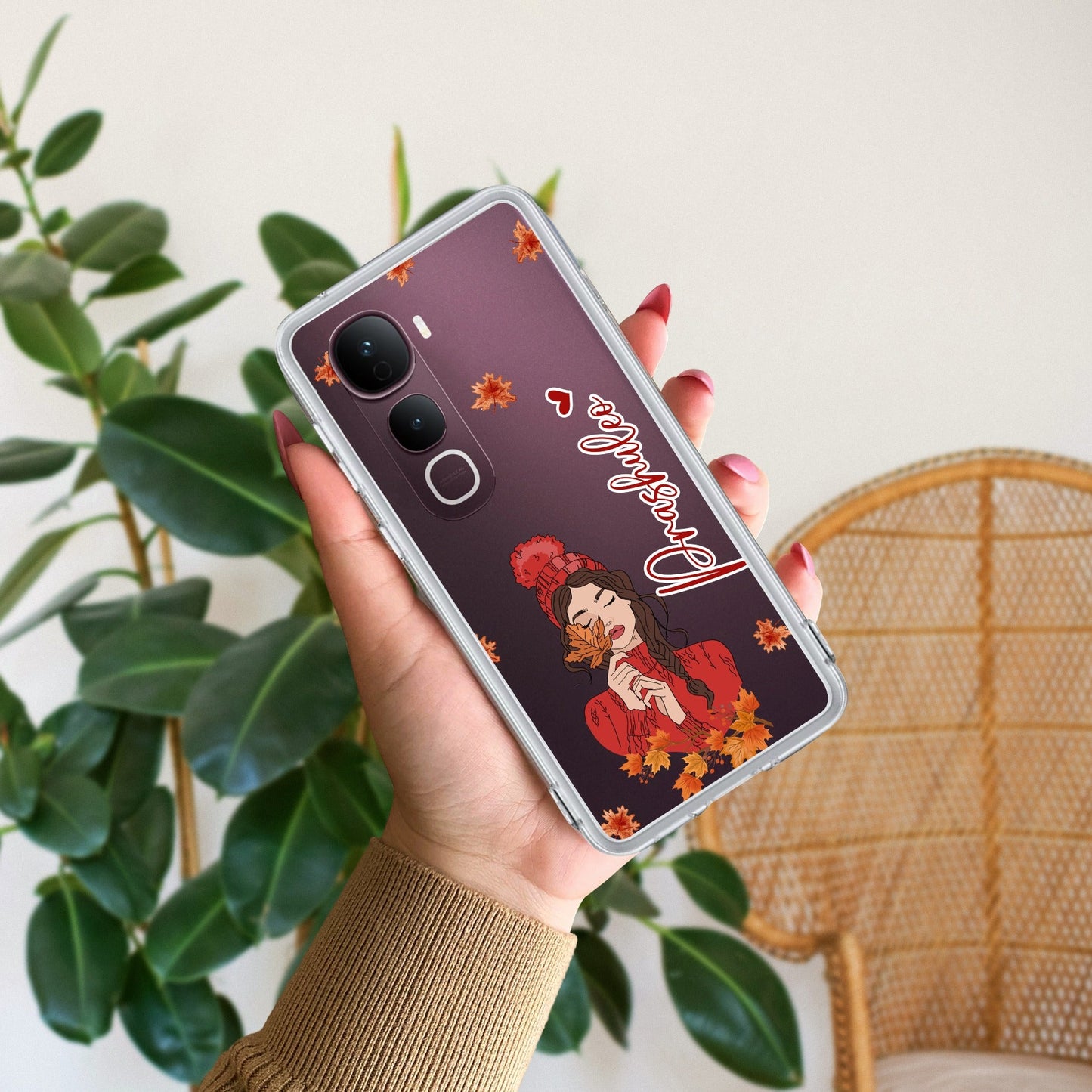 Daisy Flower Customize Transparent Silicon Case For Vivo