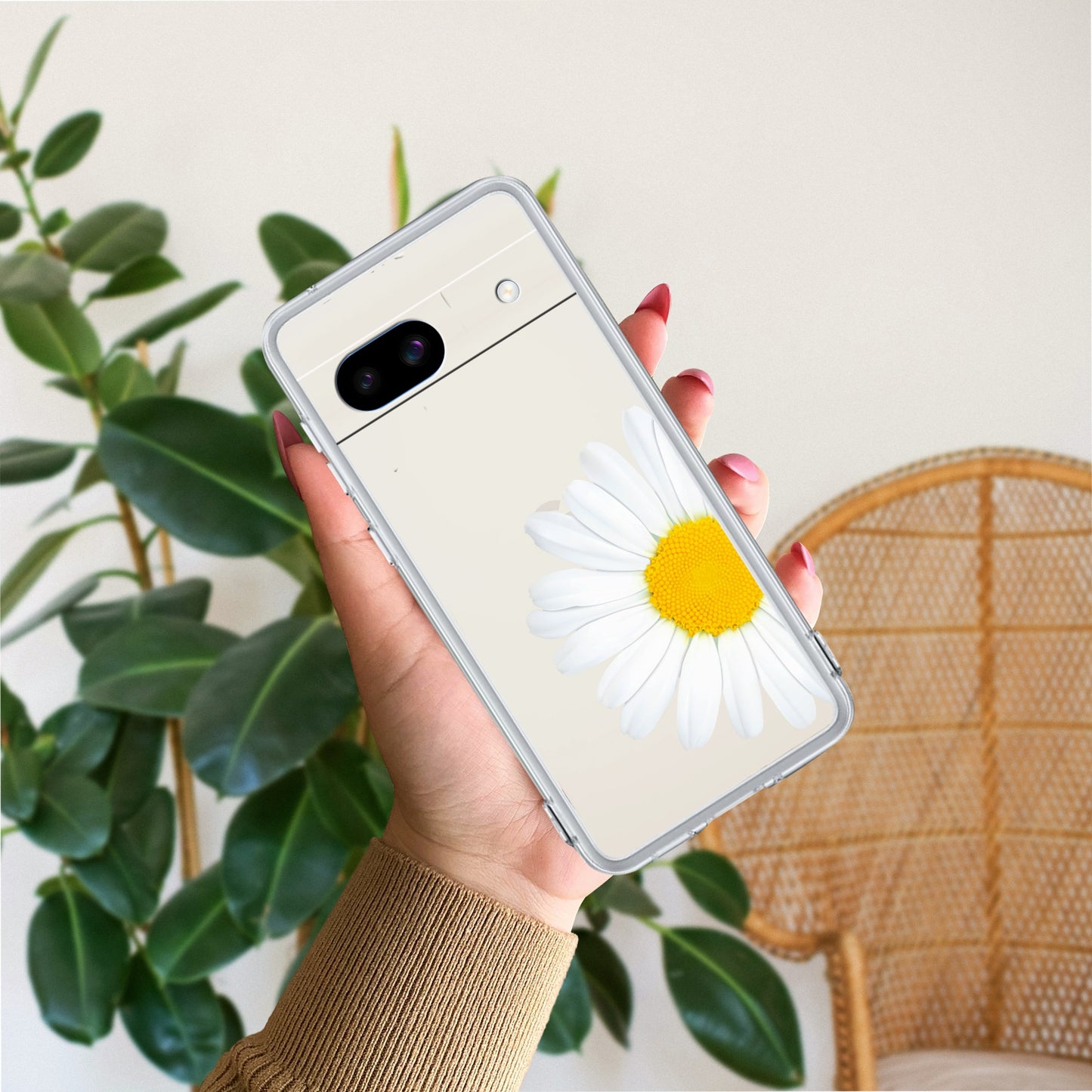 Daisy Flower Transparent silicon case For Google