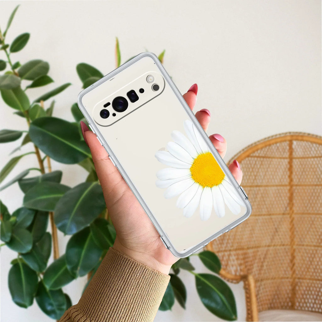 Daisy Flower Transparent silicon case For Google Pixel 10 Pro XL
