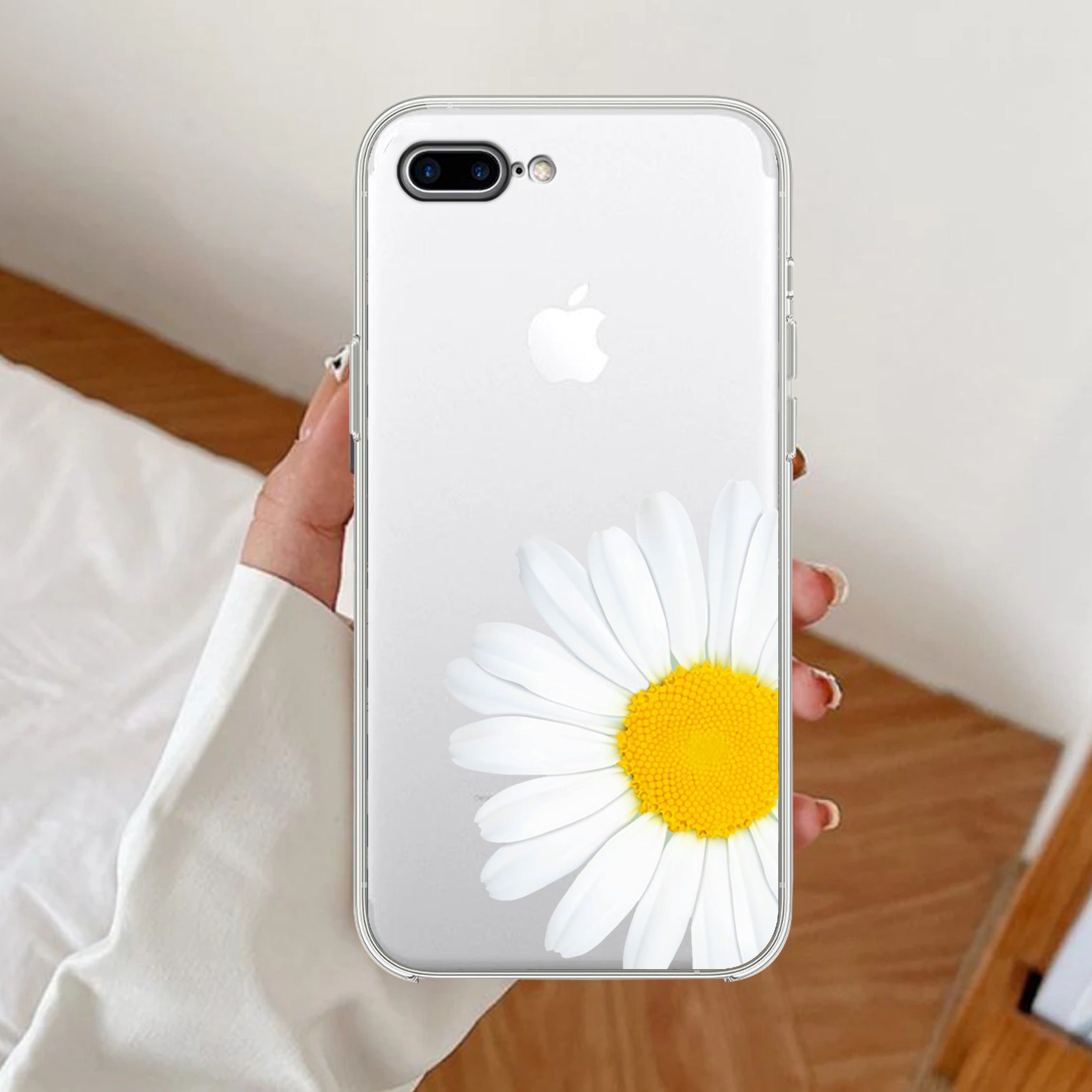 Daisy Flower Transparent silicon case For iPhone