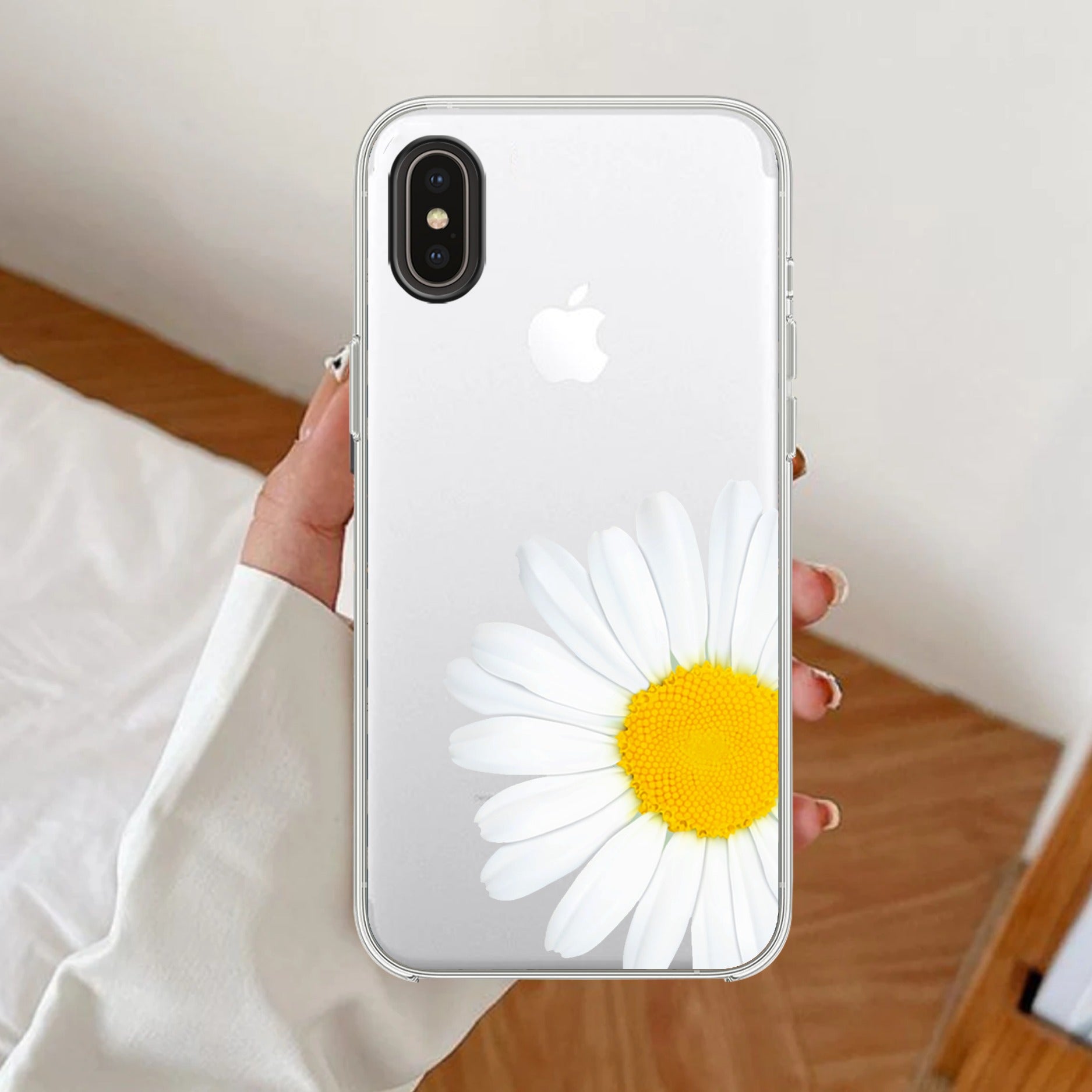 Daisy Flower Transparent silicon case For iPhone
