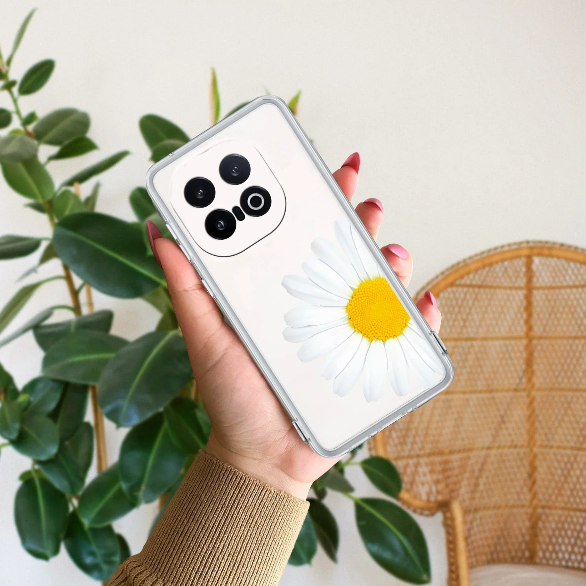 Daisy Flower Transparent silicon case For iQOO 13 5G
