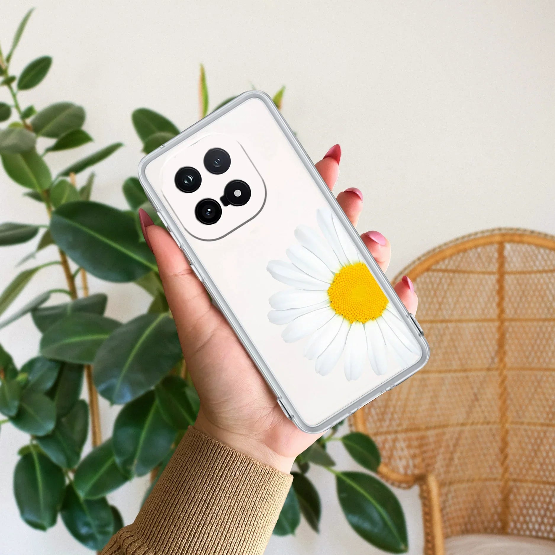 Daisy Flower Transparent silicon case For iQOO 15 5G