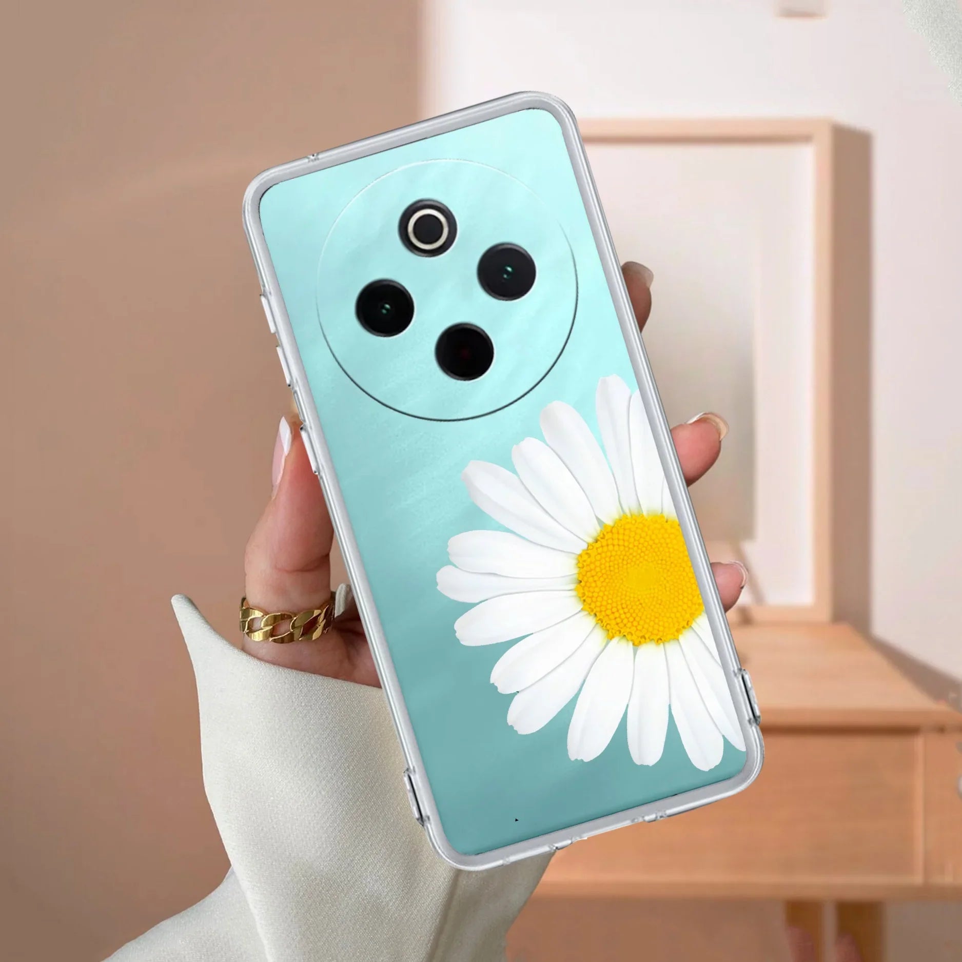 Daisy Flower Transparent silicon case For iQOO Z10 5G
