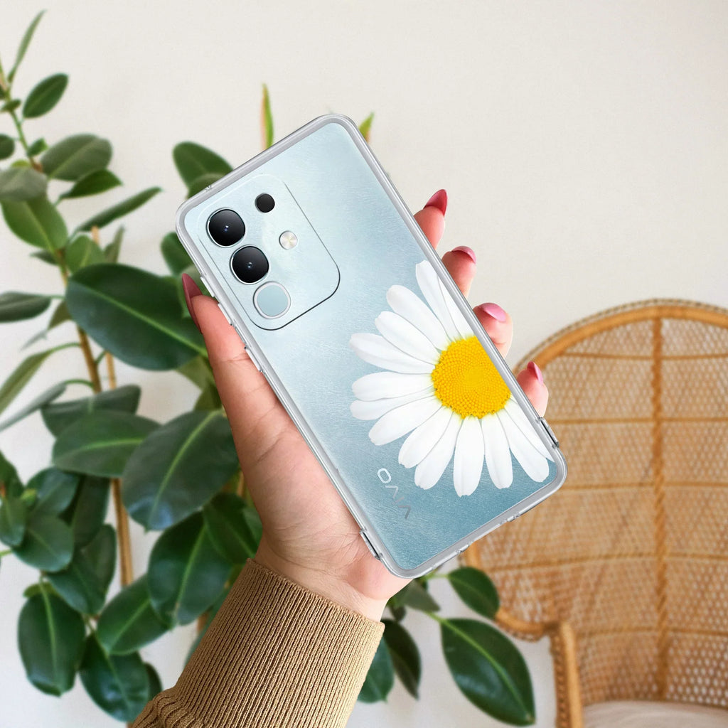Daisy Flower Transparent silicon case For iQOO Neo 7 5G