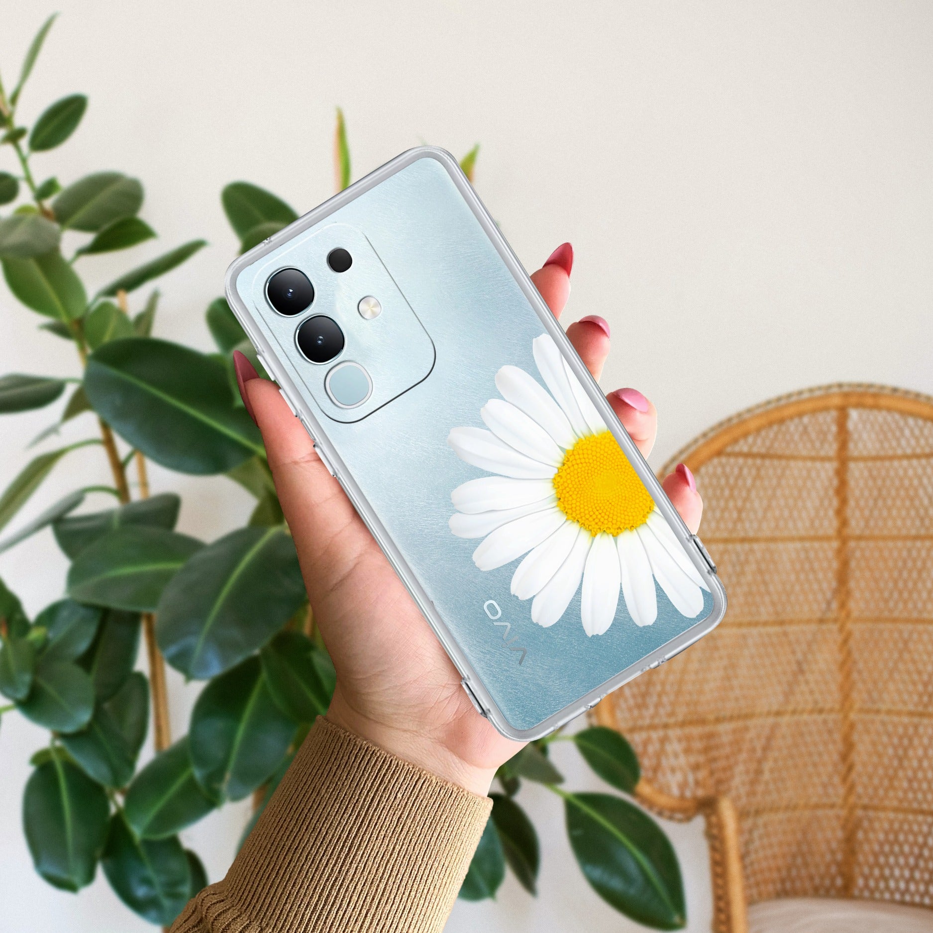 Daisy Flower Transparent silicon case For iQOO Z10x 5G