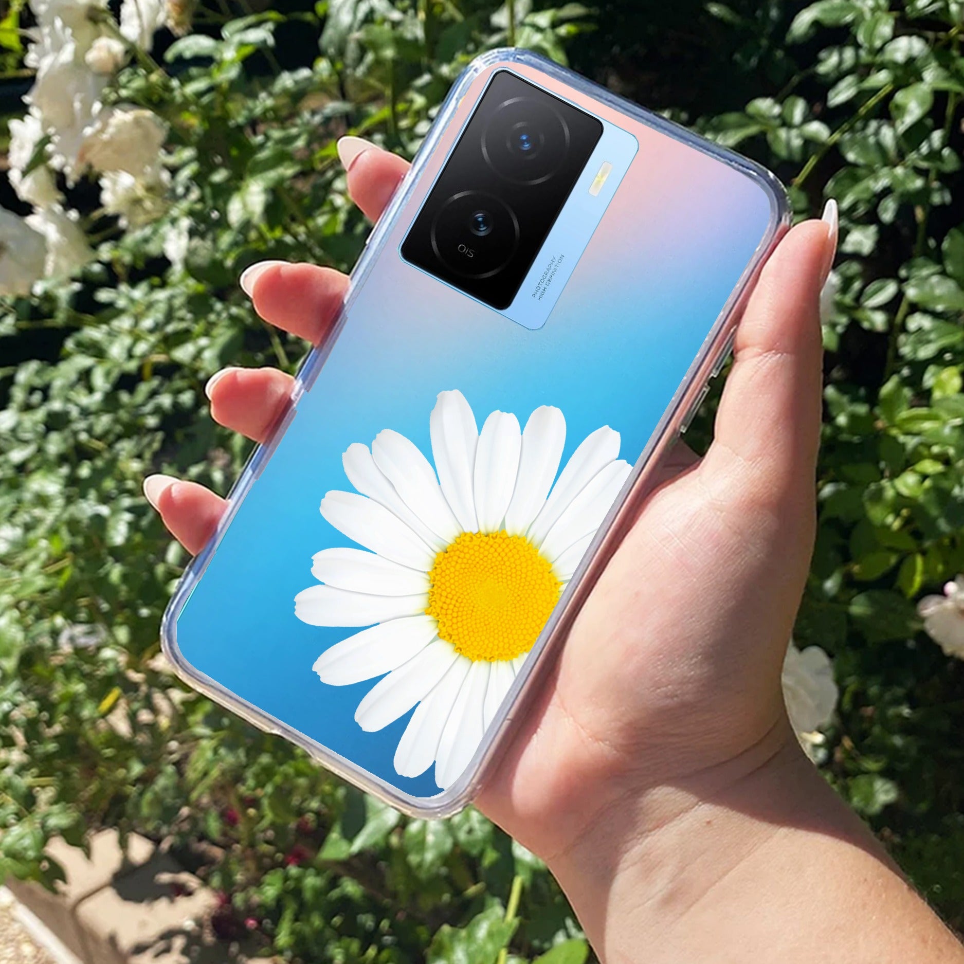 Daisy Flower Transparent silicon case For iQOO Z7s 5G
