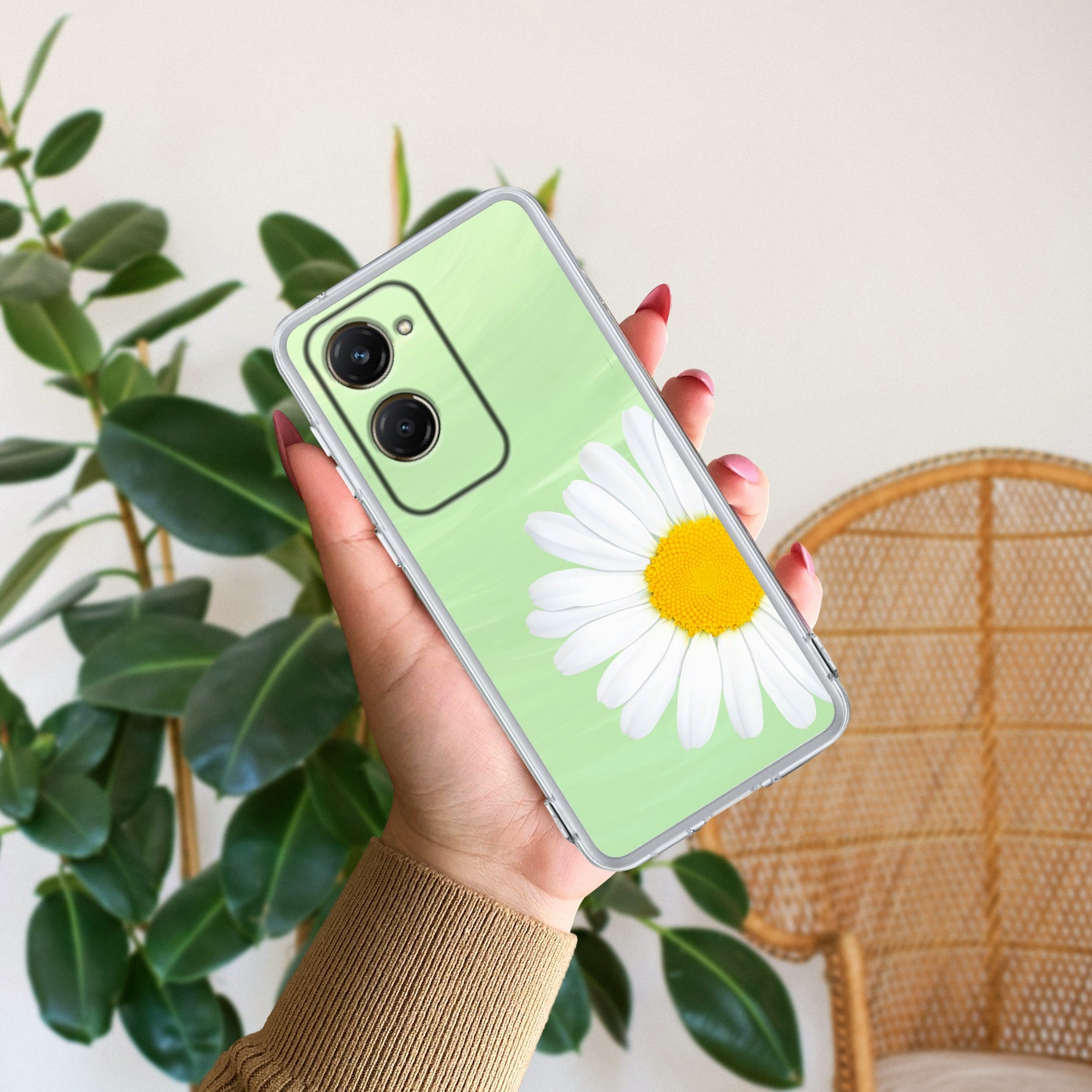 Daisy Flower Transparent silicon case For iQOO Z9 Lite 5G