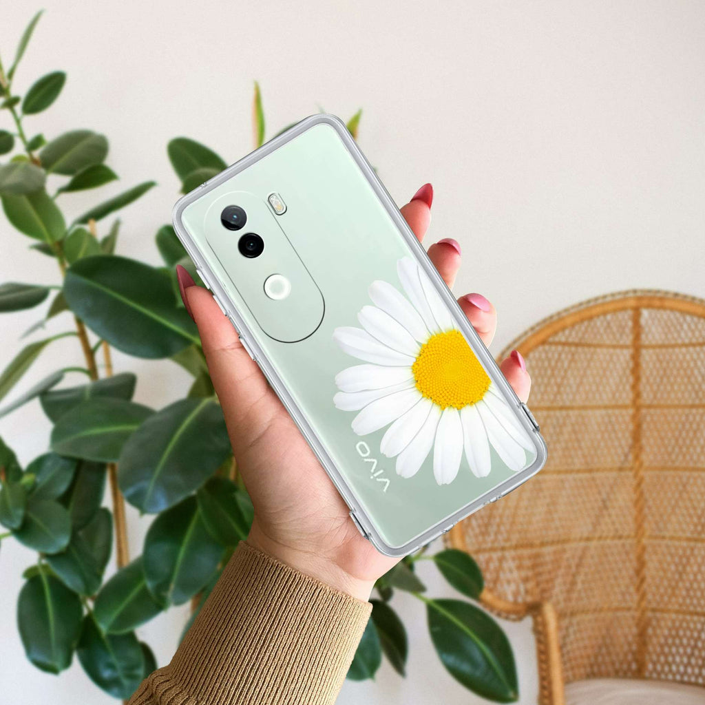 Daisy Flower Transparent silicon case For Vivo V25