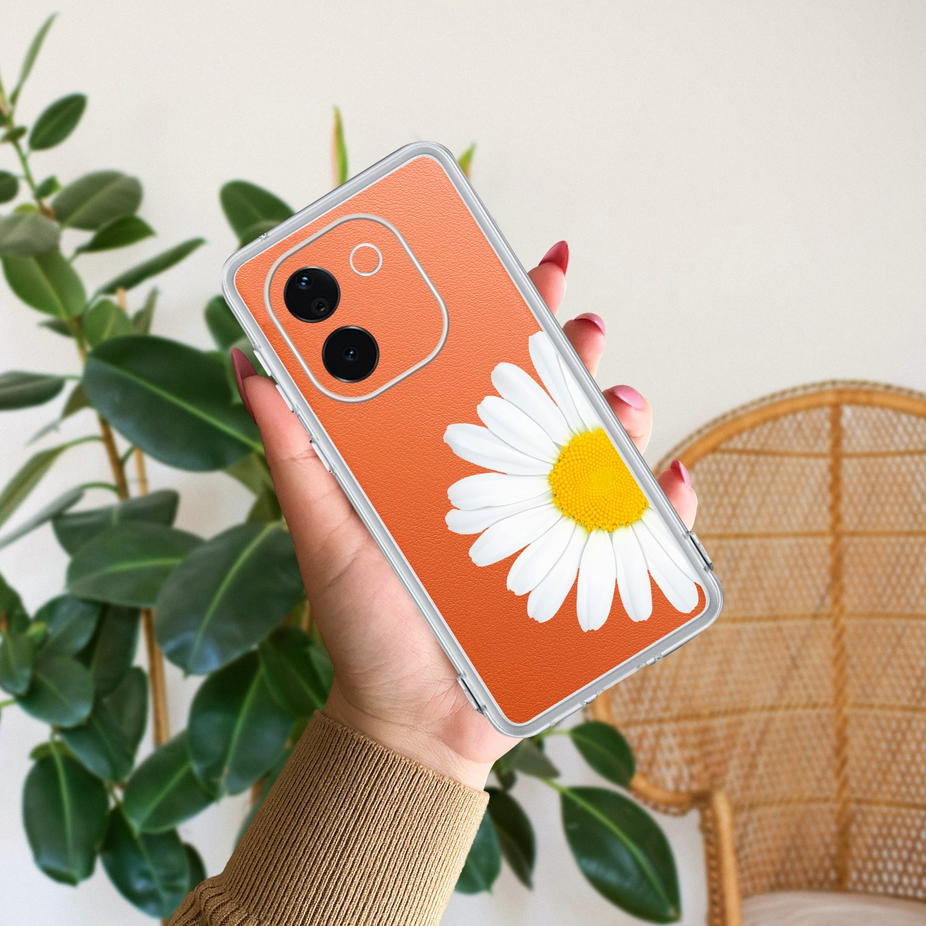Daisy Flower Transparent silicon case For Vivo T3 Pro 5G