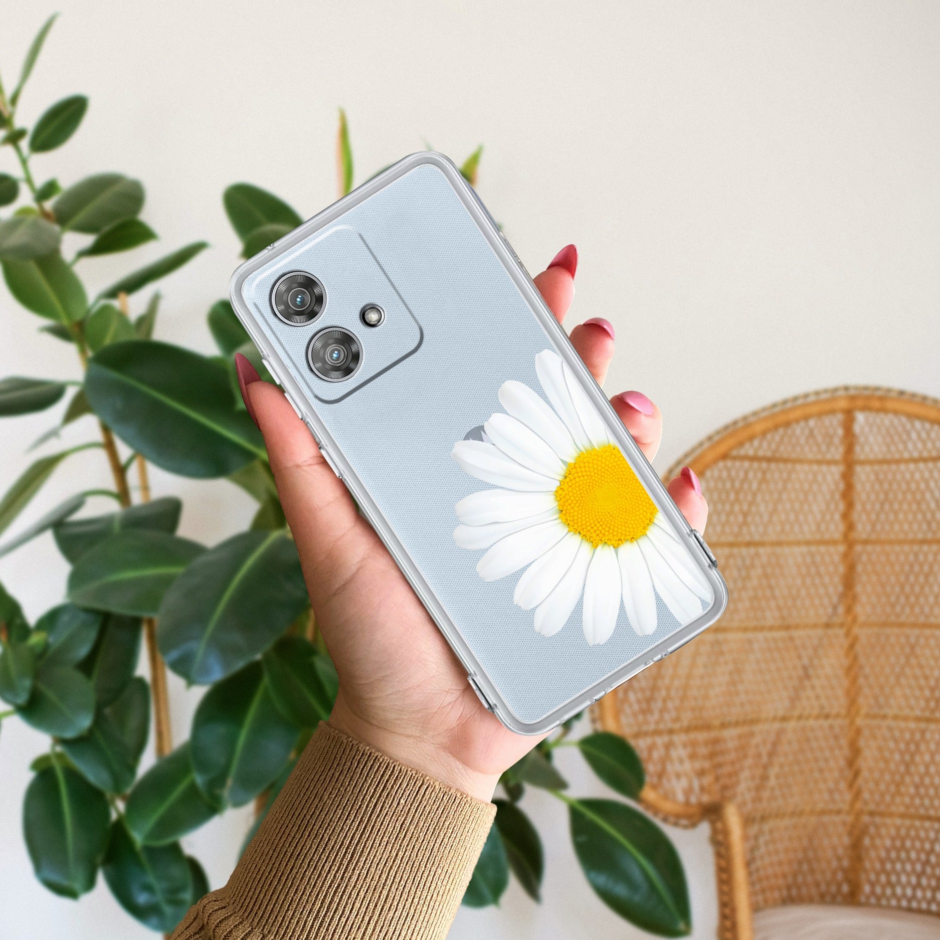 Daisy Flower Anti Yellow Case For Motorola Edge 40 Neo 5G